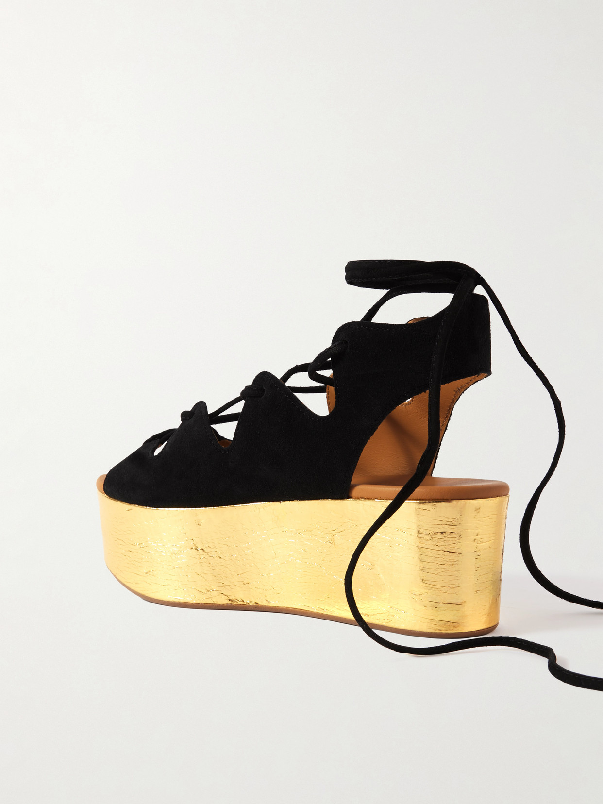 Shop See By Chloé Liana Suede Platform Sandals In Black