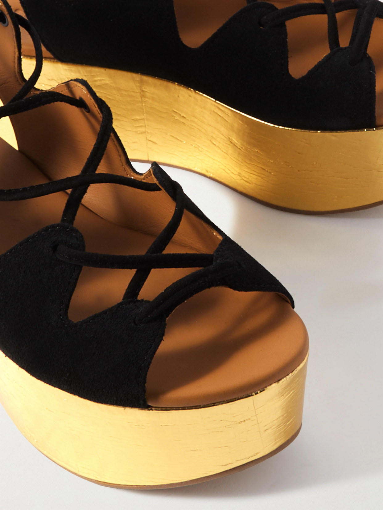 See By Chloé Liana 70 Suede Platform Sandals In Black