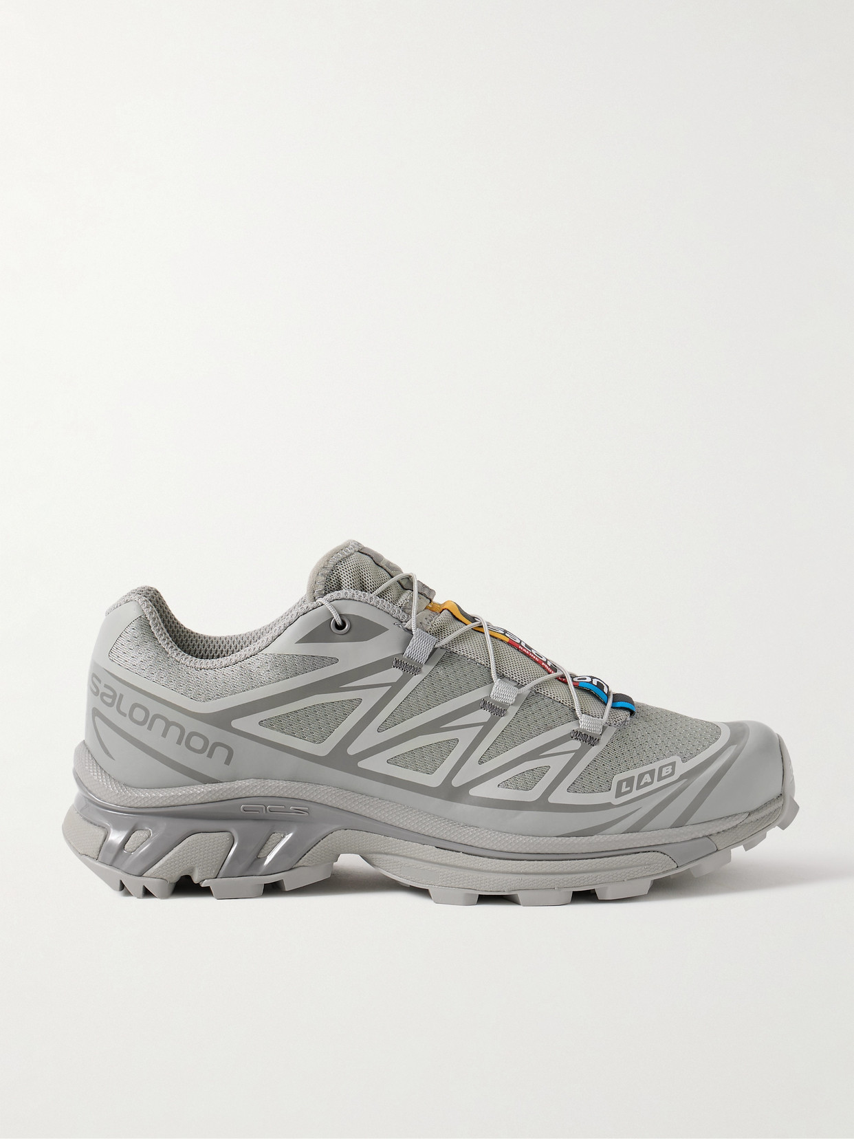 Salomon - Xt-6 Rubber-trimmed Mesh Sneakers - Gray
