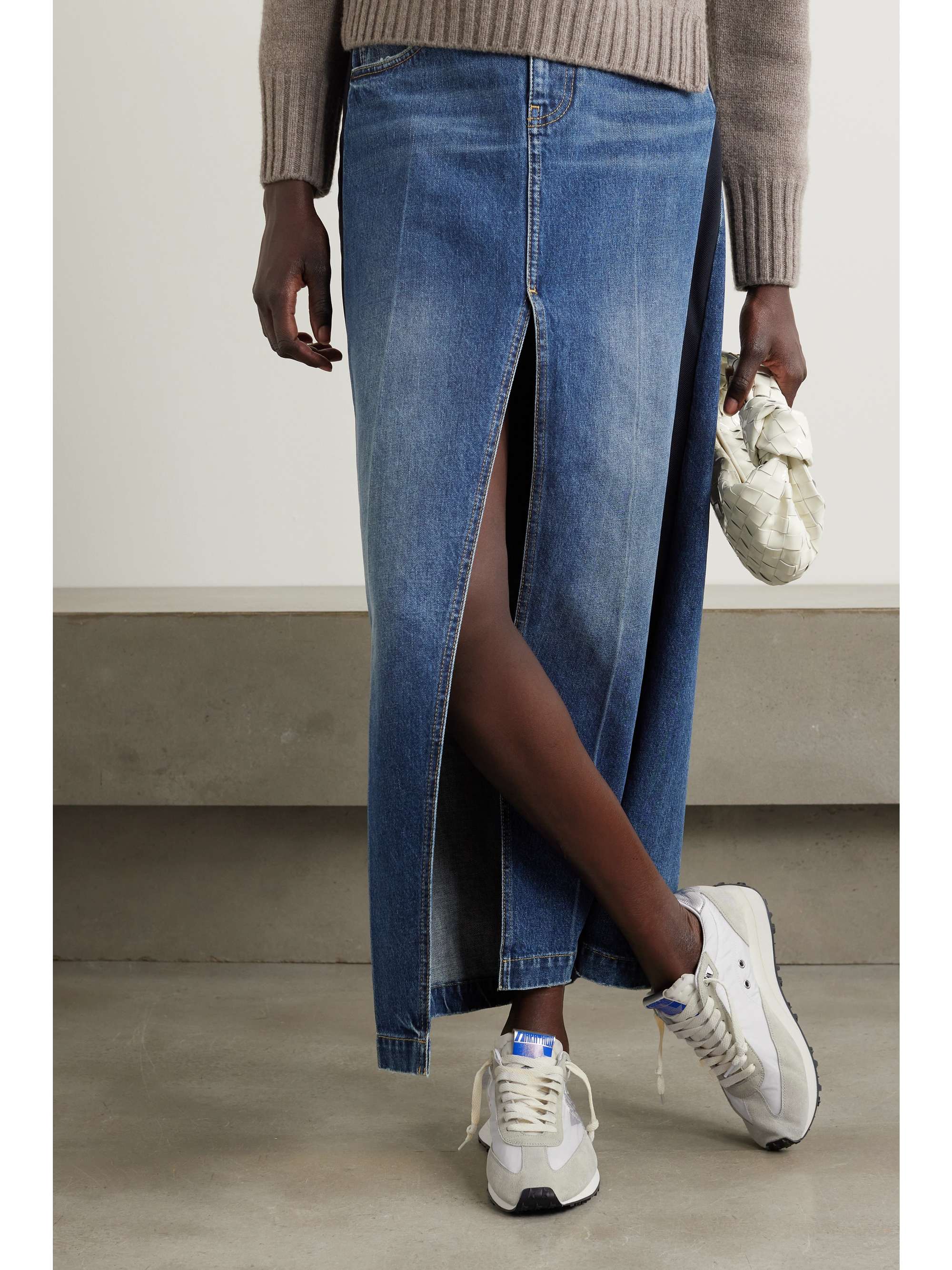 Golden Goose - Running Silver, White & Cream Sneaker