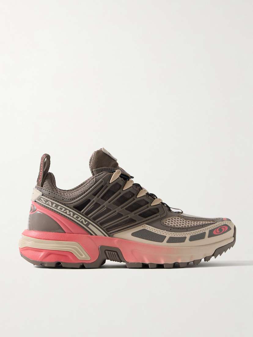 Salomon Acs Pro Rubber-trimmed Mesh And Faux Leather Sneakers