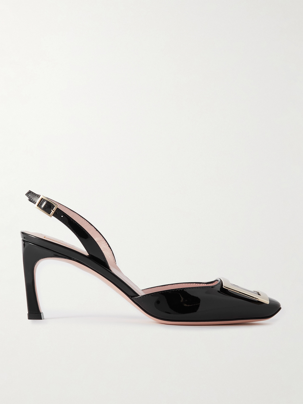 Roger Vivier - Trompette Patent-leather Slingback Pumps - Black