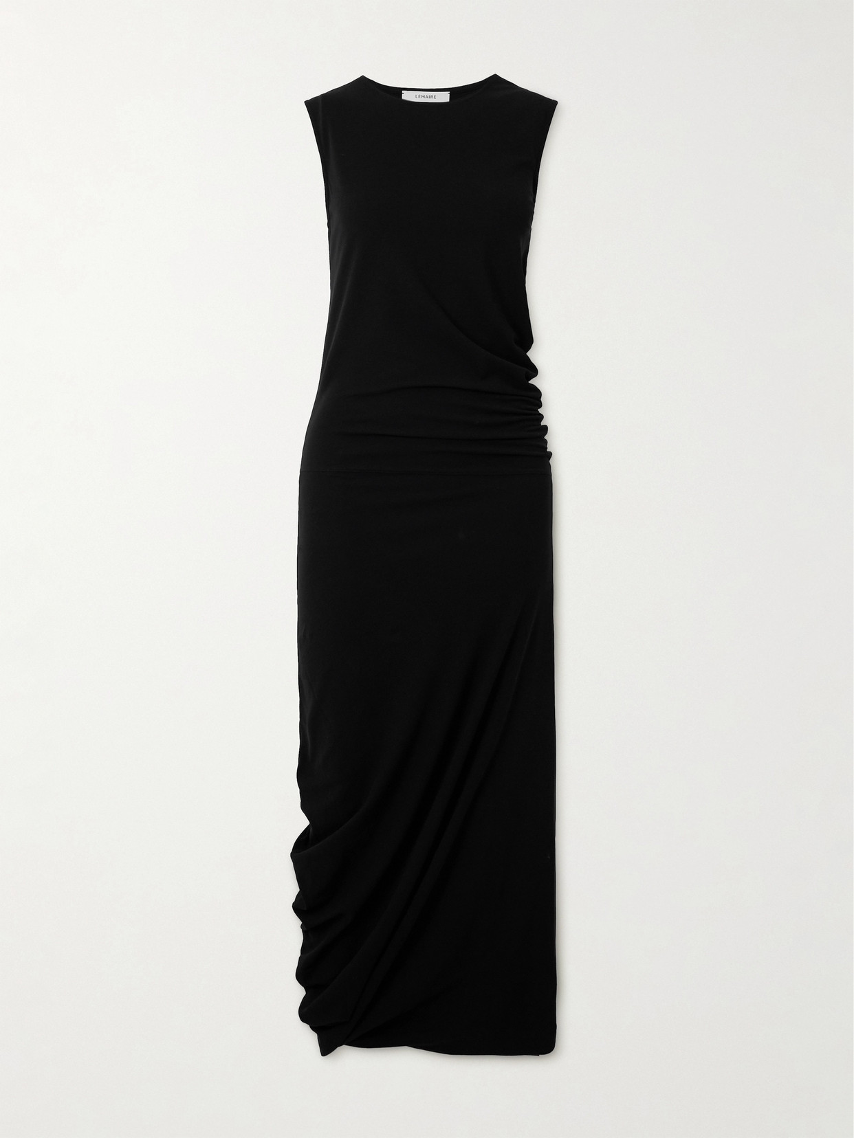 LEMAIRE - Twisted Cotton-jersey Midi Dress - Black
