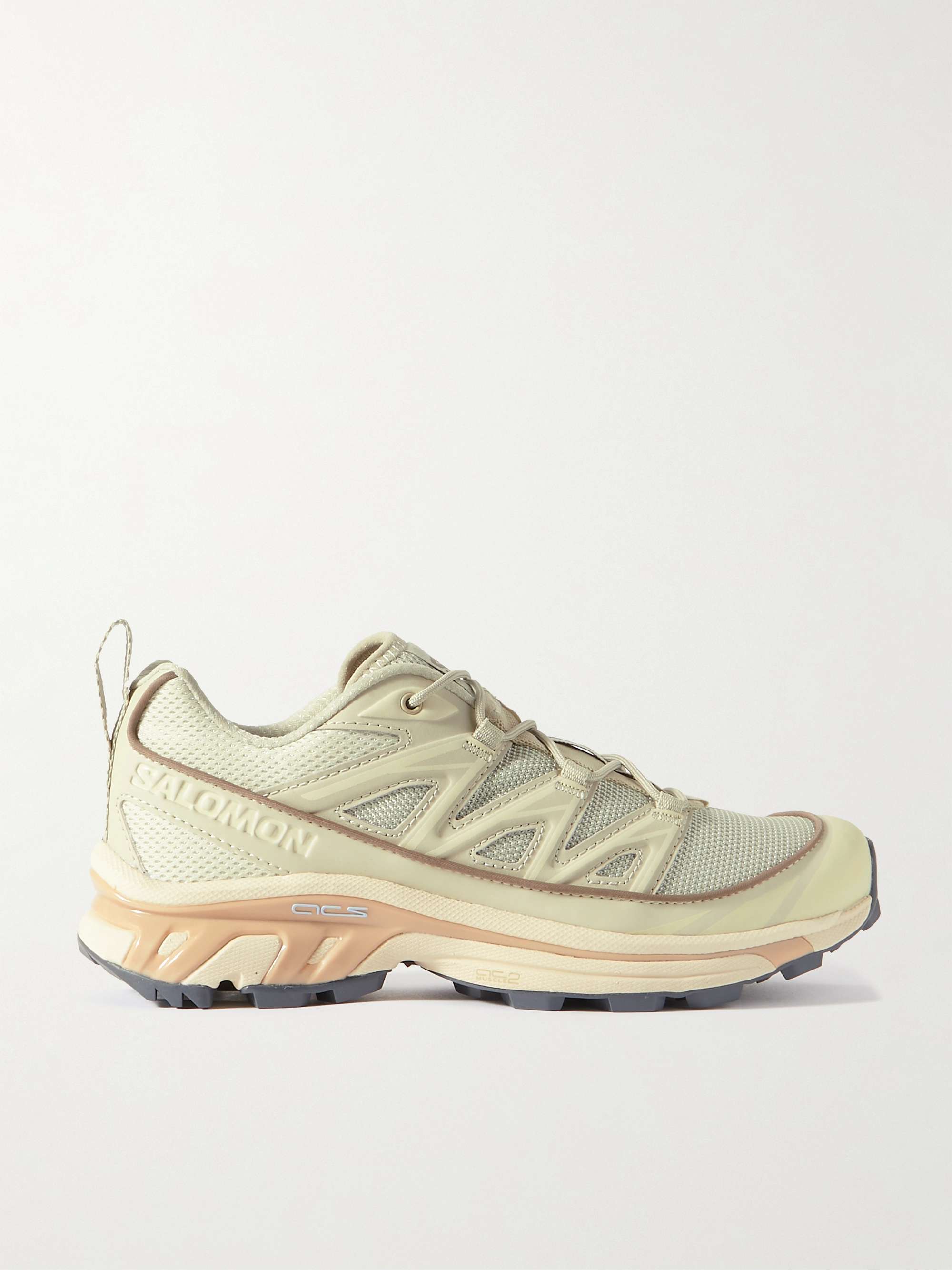 SALOMON XT-6 Expanse leather-trimmed mesh sneakers | NET-A-PORTER