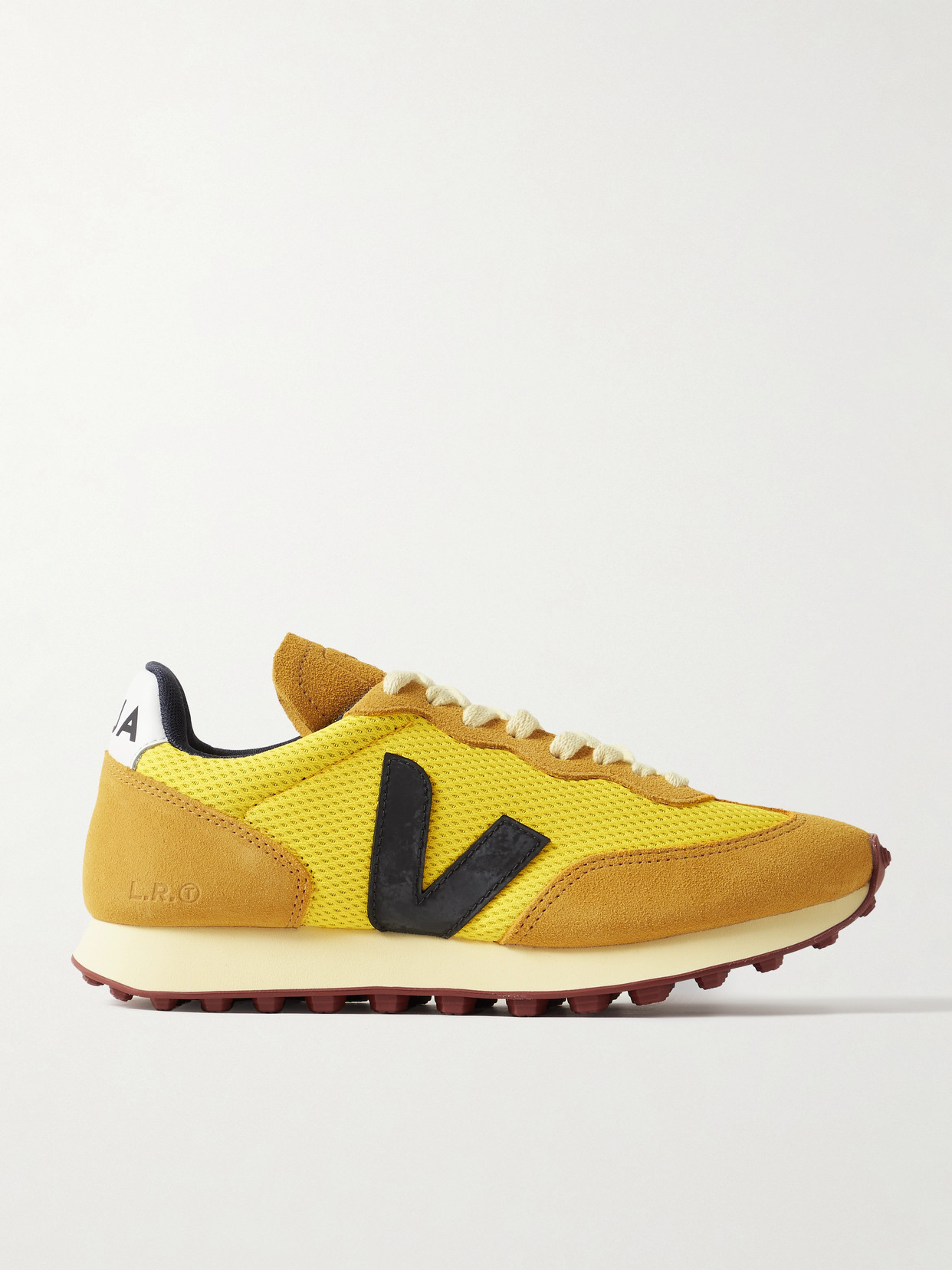Veja - Rio Branco Leather-trimmed Suede And Alveomesh Sneakers - Yellow