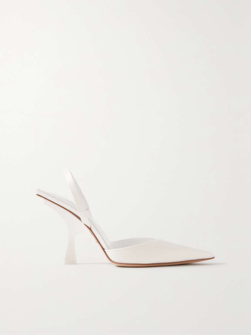 The Attico Ester Satin Slingback Pumps