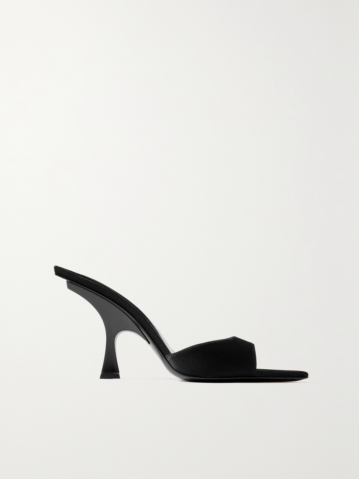 The Attico - Ester Satin Mules - Black