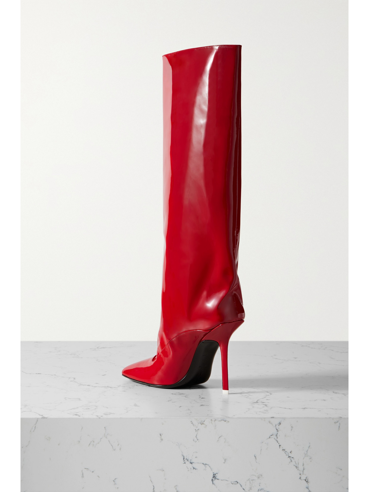 Sienna Patent-Leather Knee Boots
