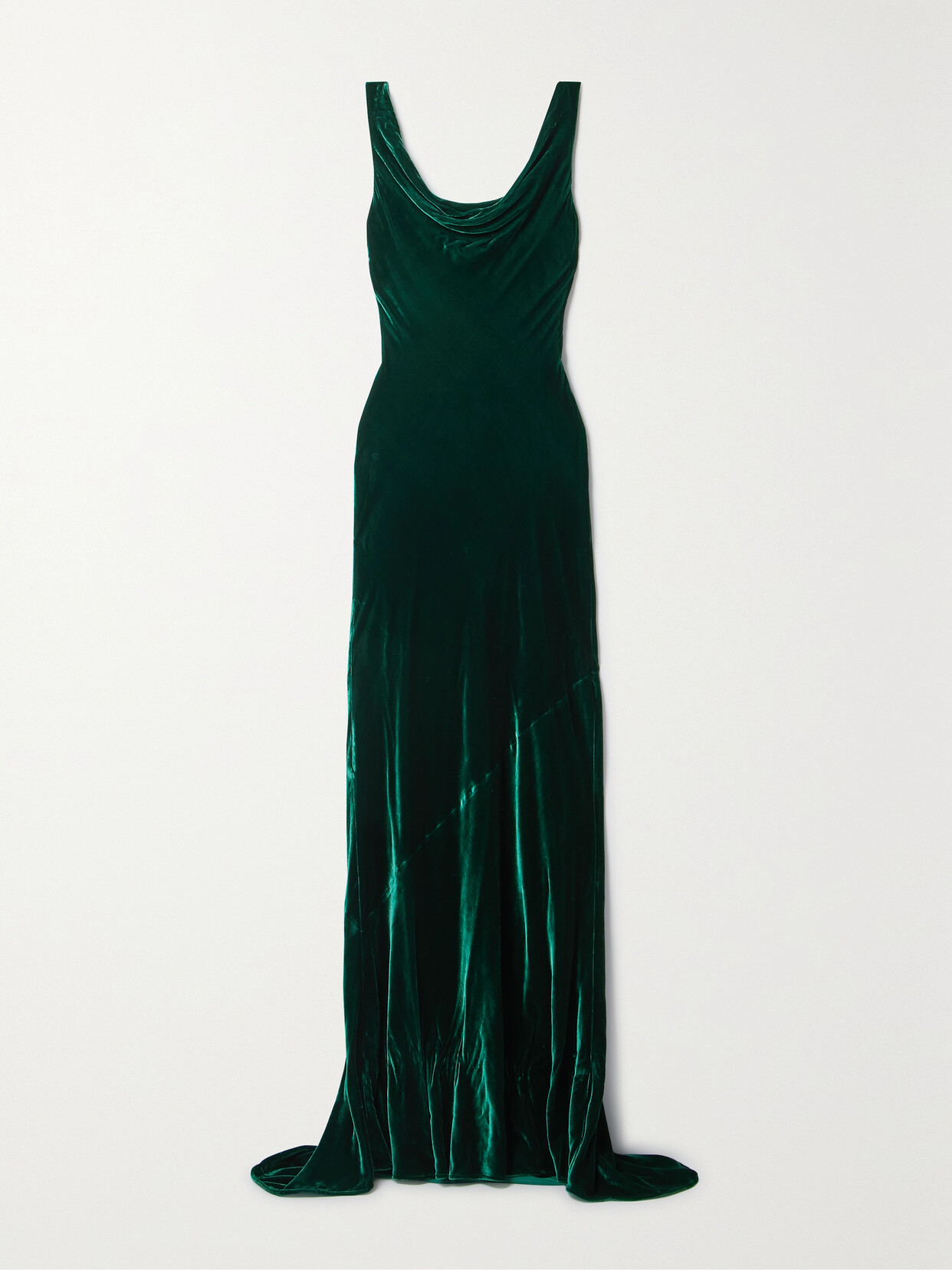 Saloni - Asher Velvet Gown - Green