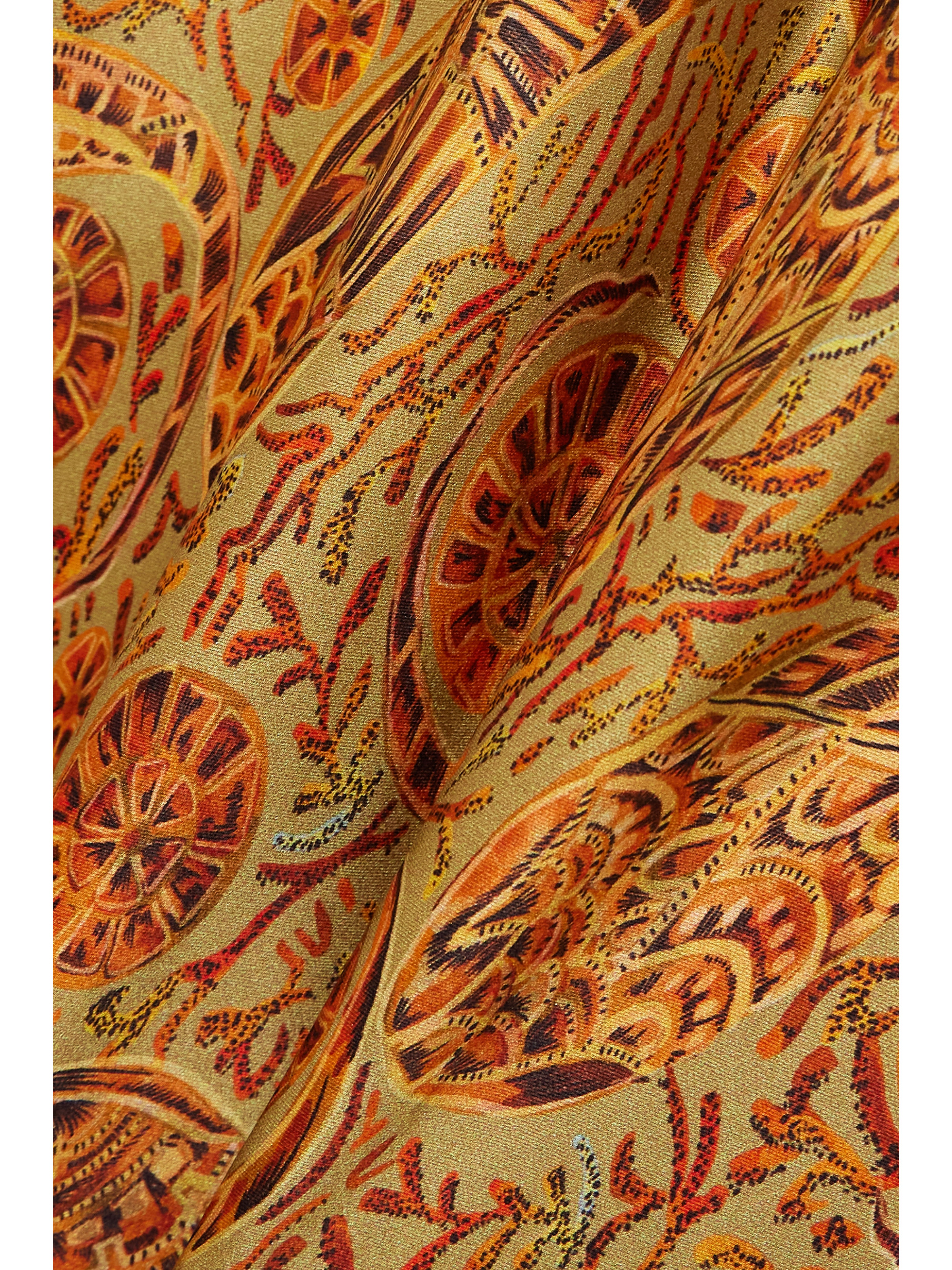 Saloni Winona paisley-print silk-satin maxi dress thumbnail