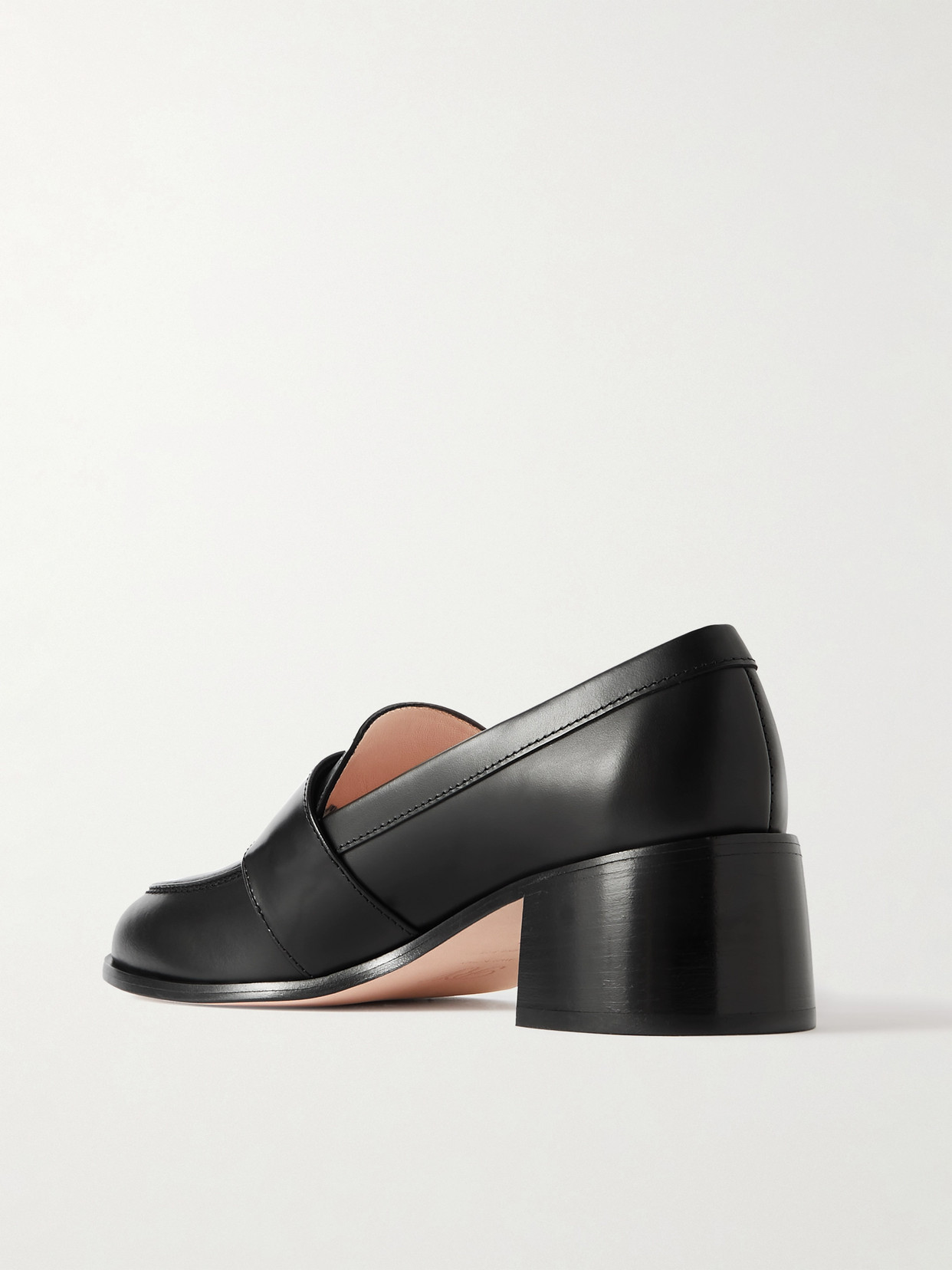 Shop Roger Vivier Viv' Rangers Buckled Leather Pumps In Black