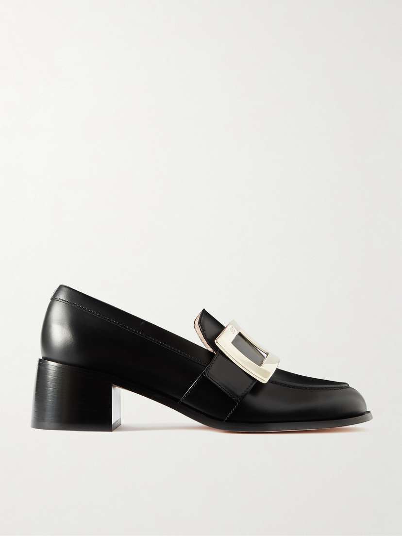 Roger Vivier Viv'Rangers Buckled Leather Pumps