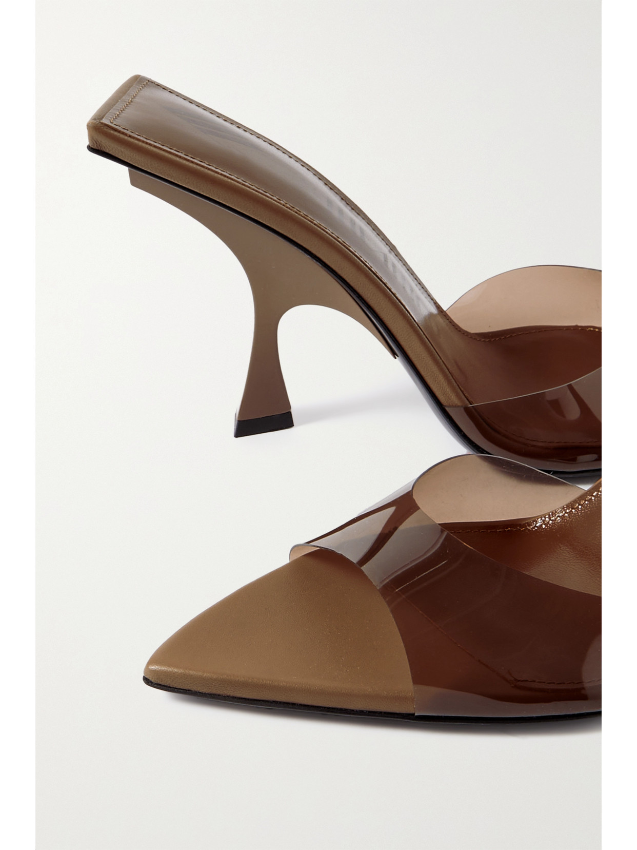 Attico Ester Pvc Mules In Brown