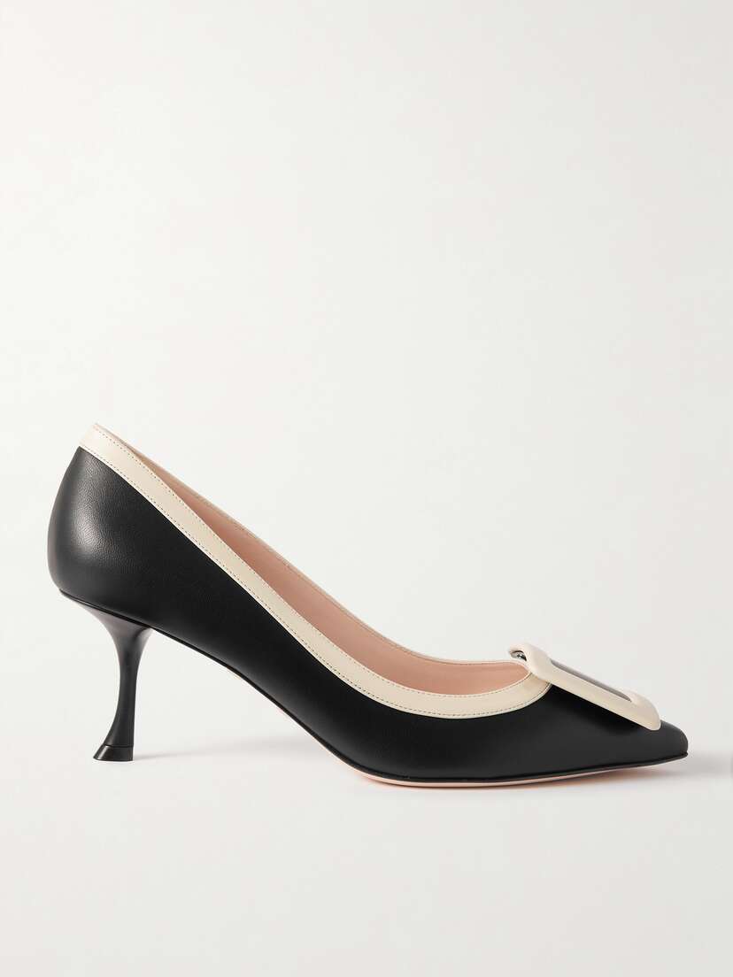 Roger Vivier Viv'In The City 65 Buckled Two-tone Leather Pumps
