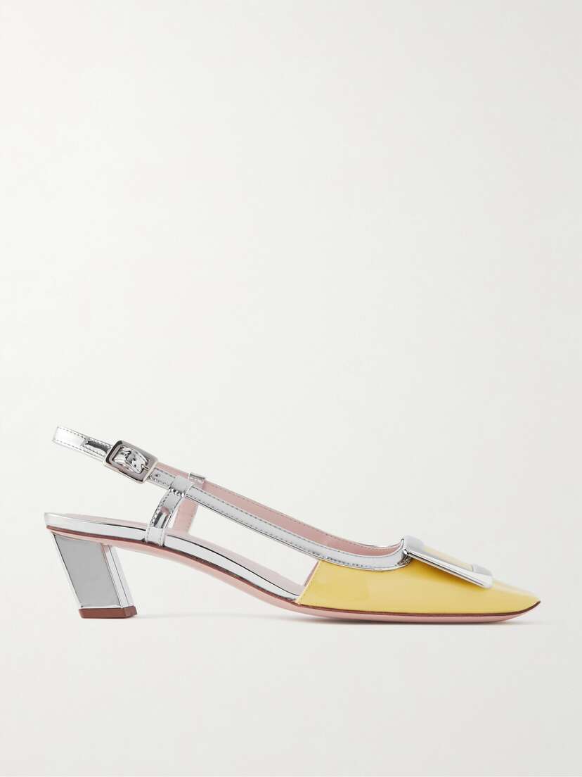 Roger Vivier Belle Vivier Patent-leather Slingback Pumps