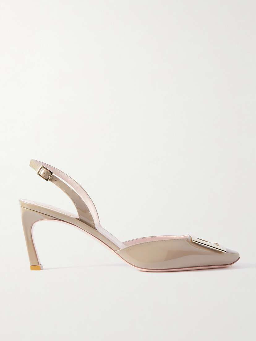 Roger Vivier Trompette 70 Patent-leather Slingback Pumps