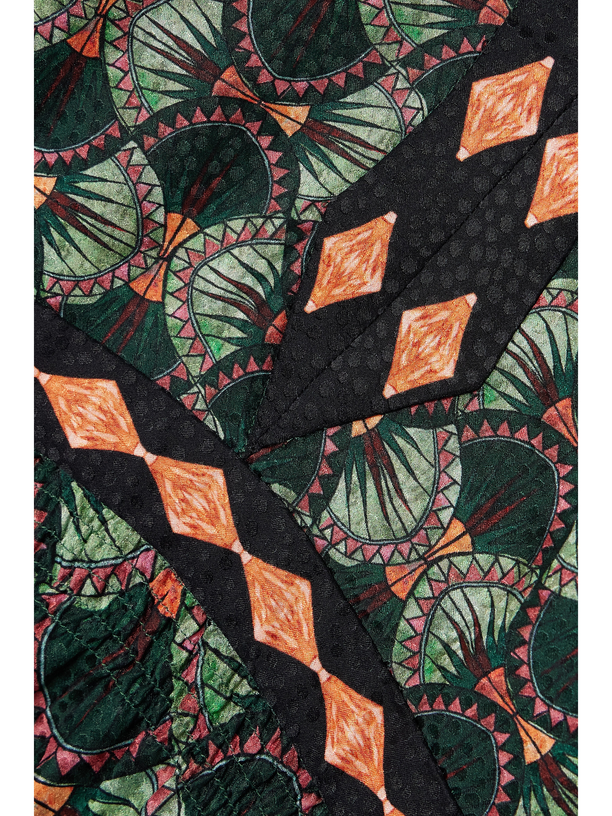 Saloni Tabitha printed silk-jacquard midi dress