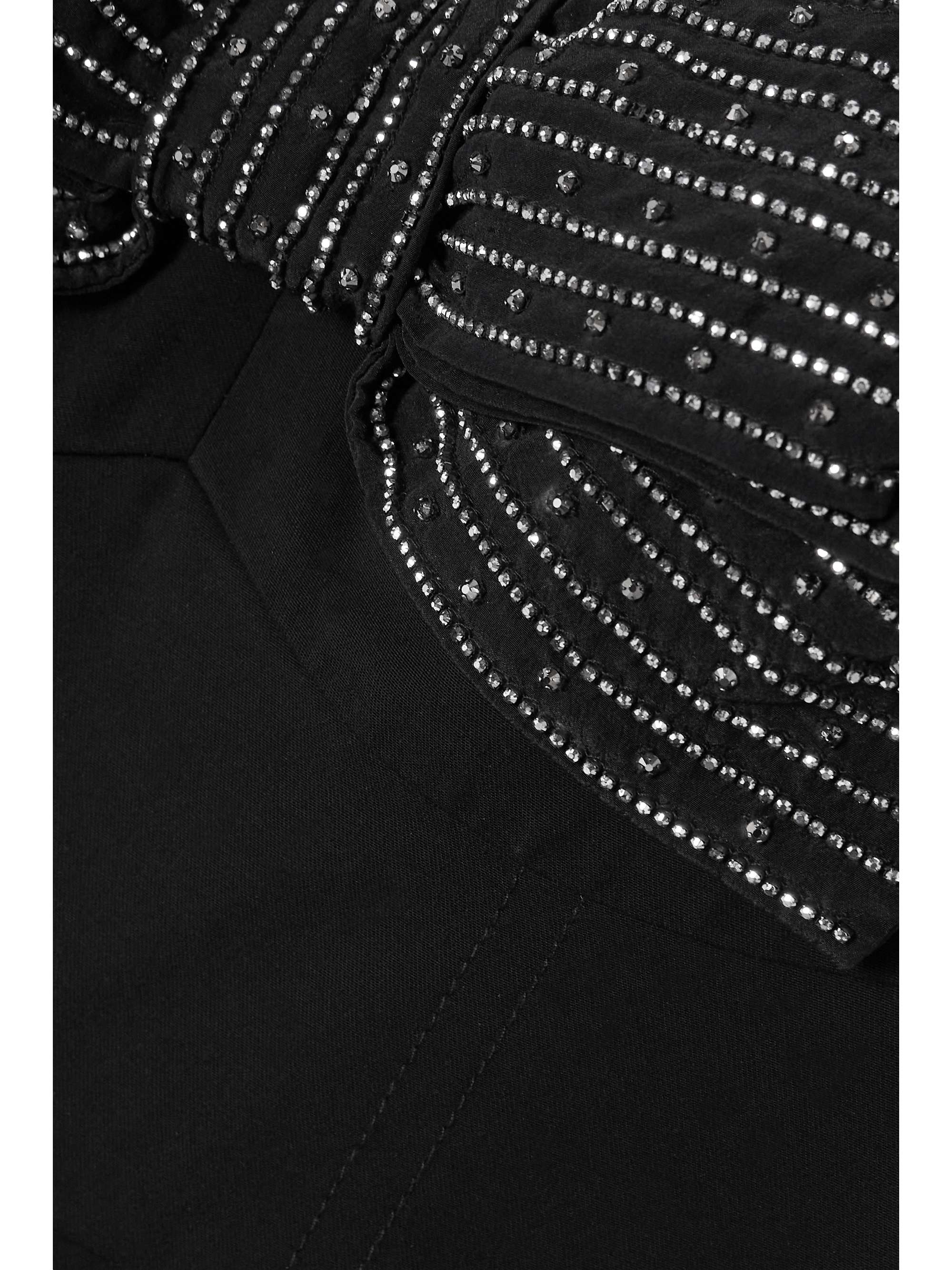 SALONI Rachel embellished silk-trimmed cady jumpsuit