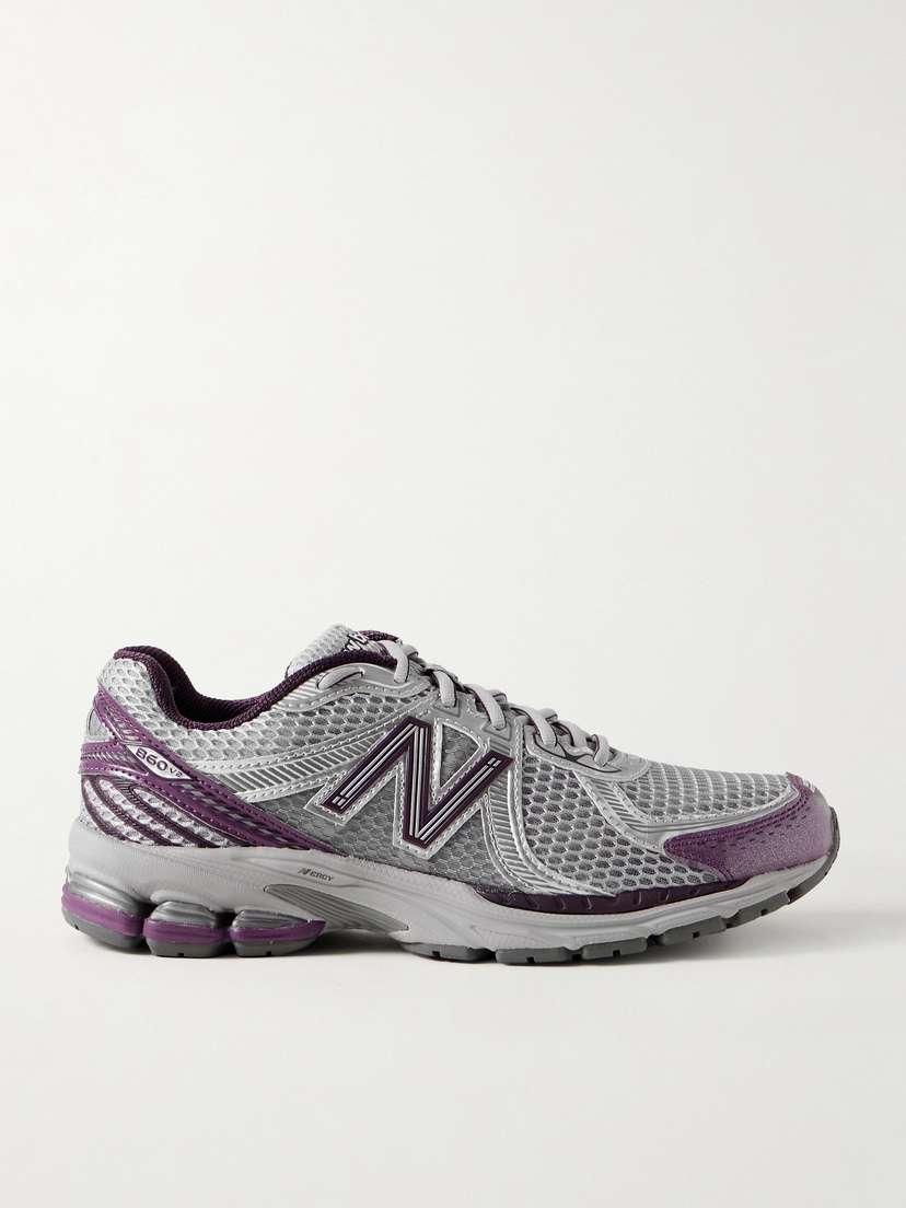 New Balance 860v2 Leather-trimmed Mesh Sneakers