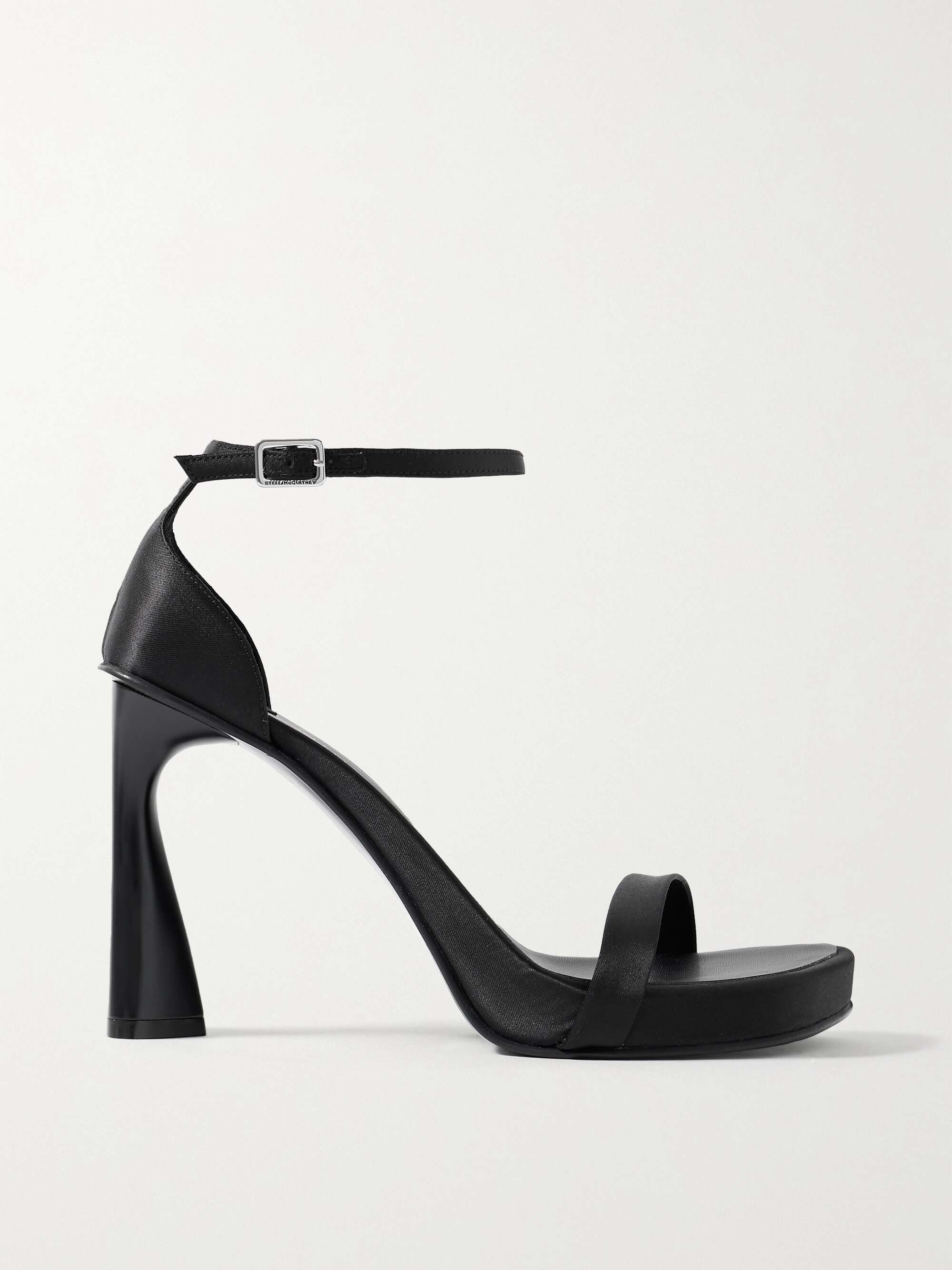 STELLA MCCARTNEY + NET SUSTAIN Elsa recycled-satin sandals | NET-A-PORTER