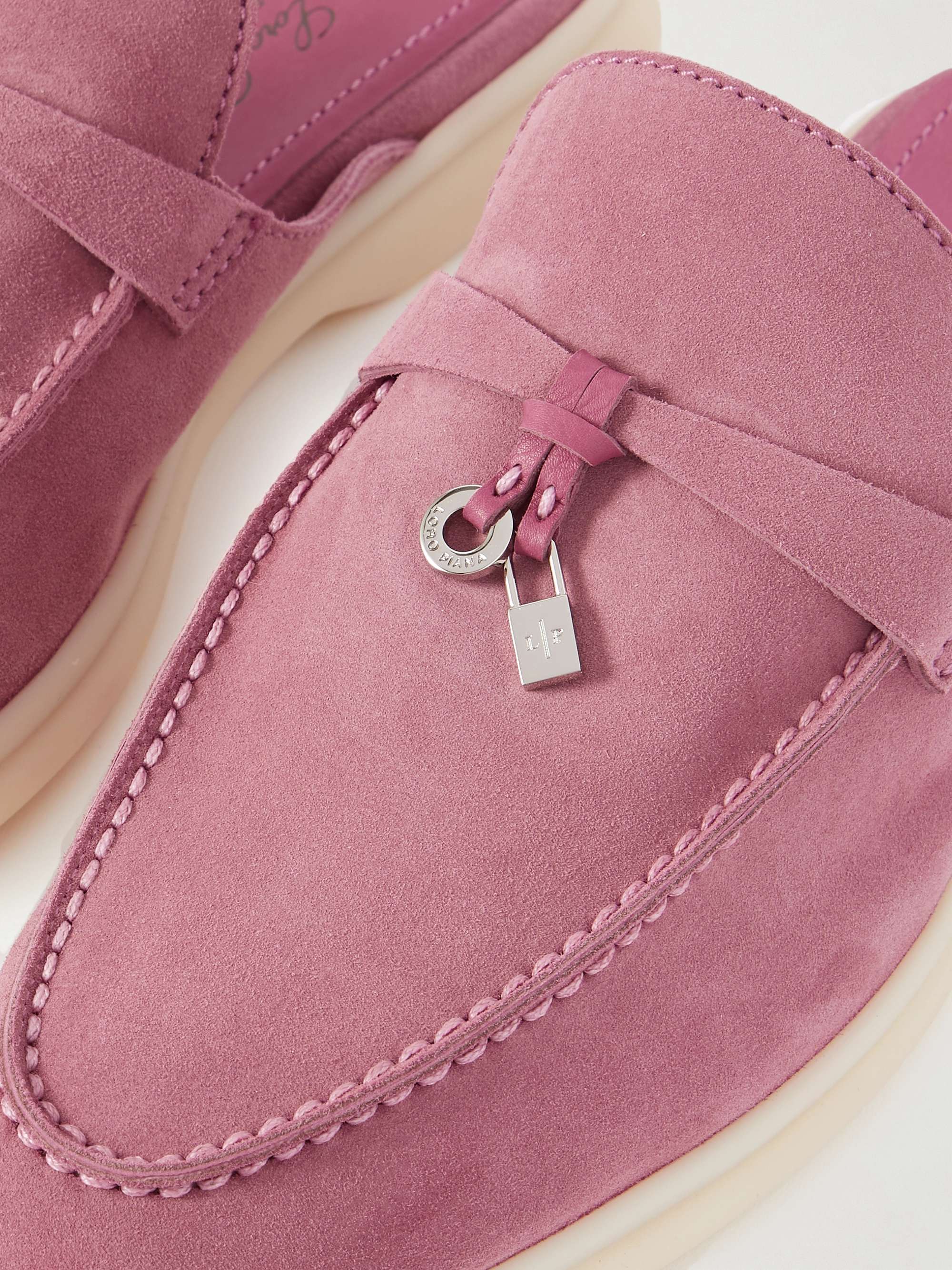 LORO PIANA Babouche Charms Walk suede slippers