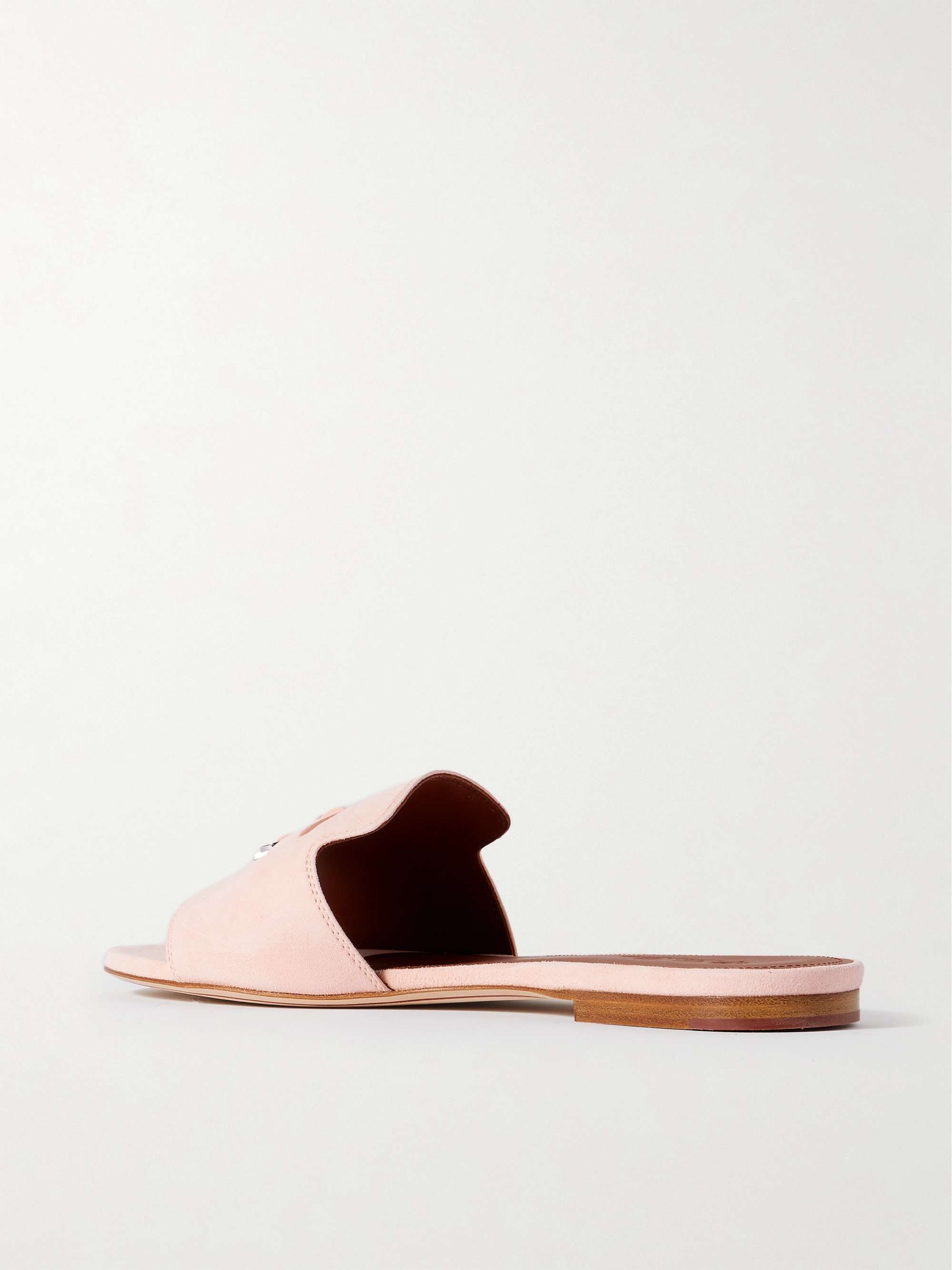 LORO PIANA Summer Charms suede slides