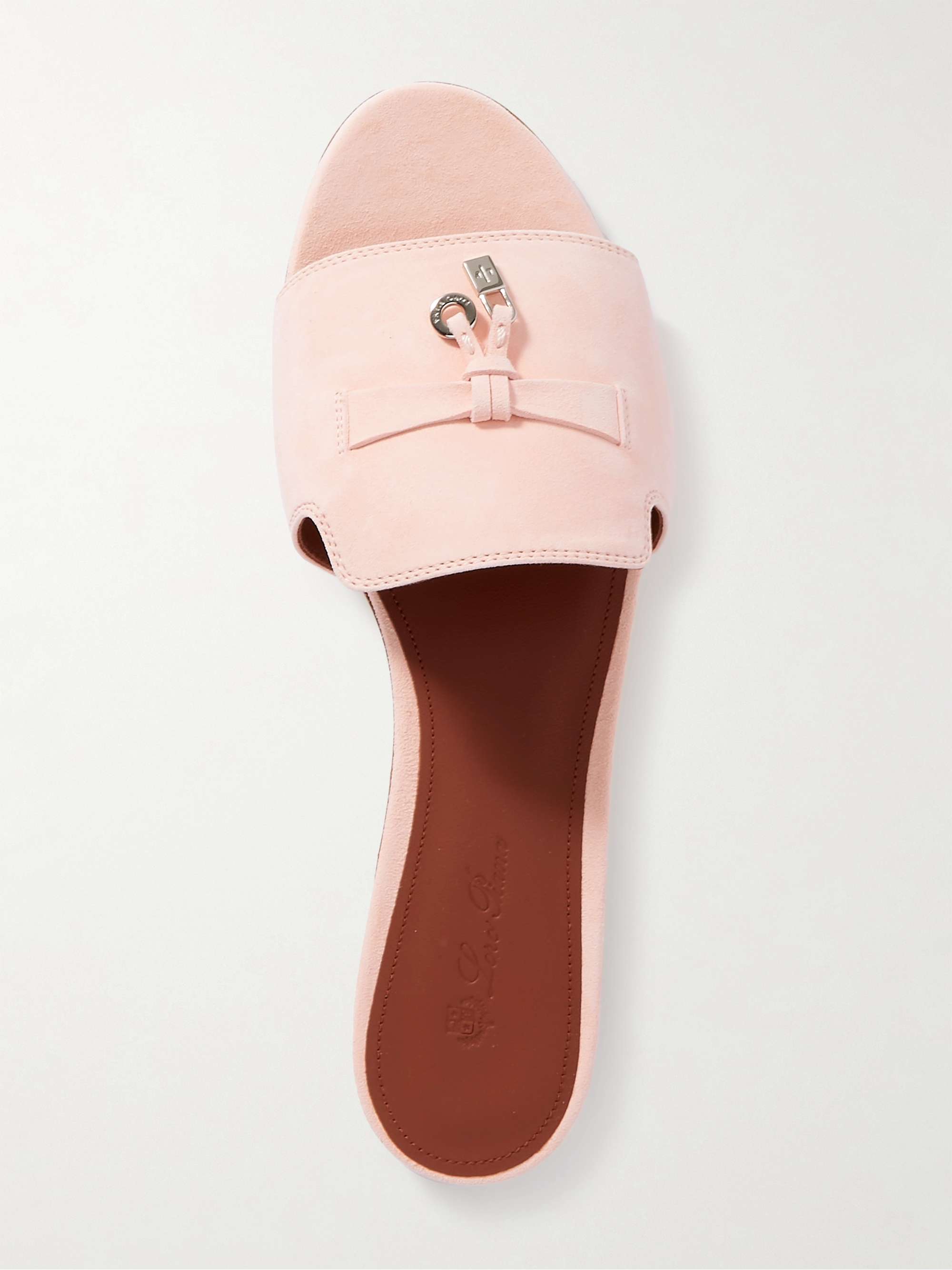 LORO PIANA Summer Charms suede slides