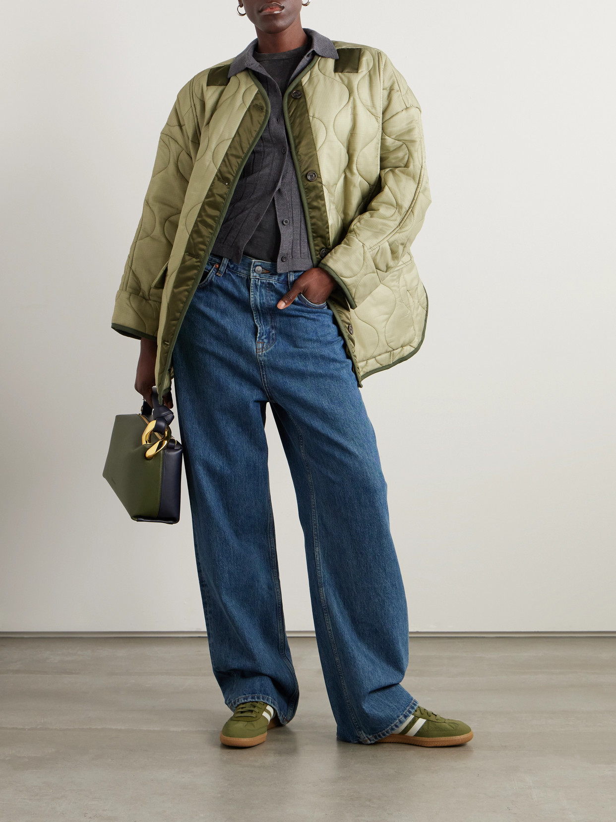 THE FRANKIE SHOP QUILTED PADDED RIPSTOP JACKET