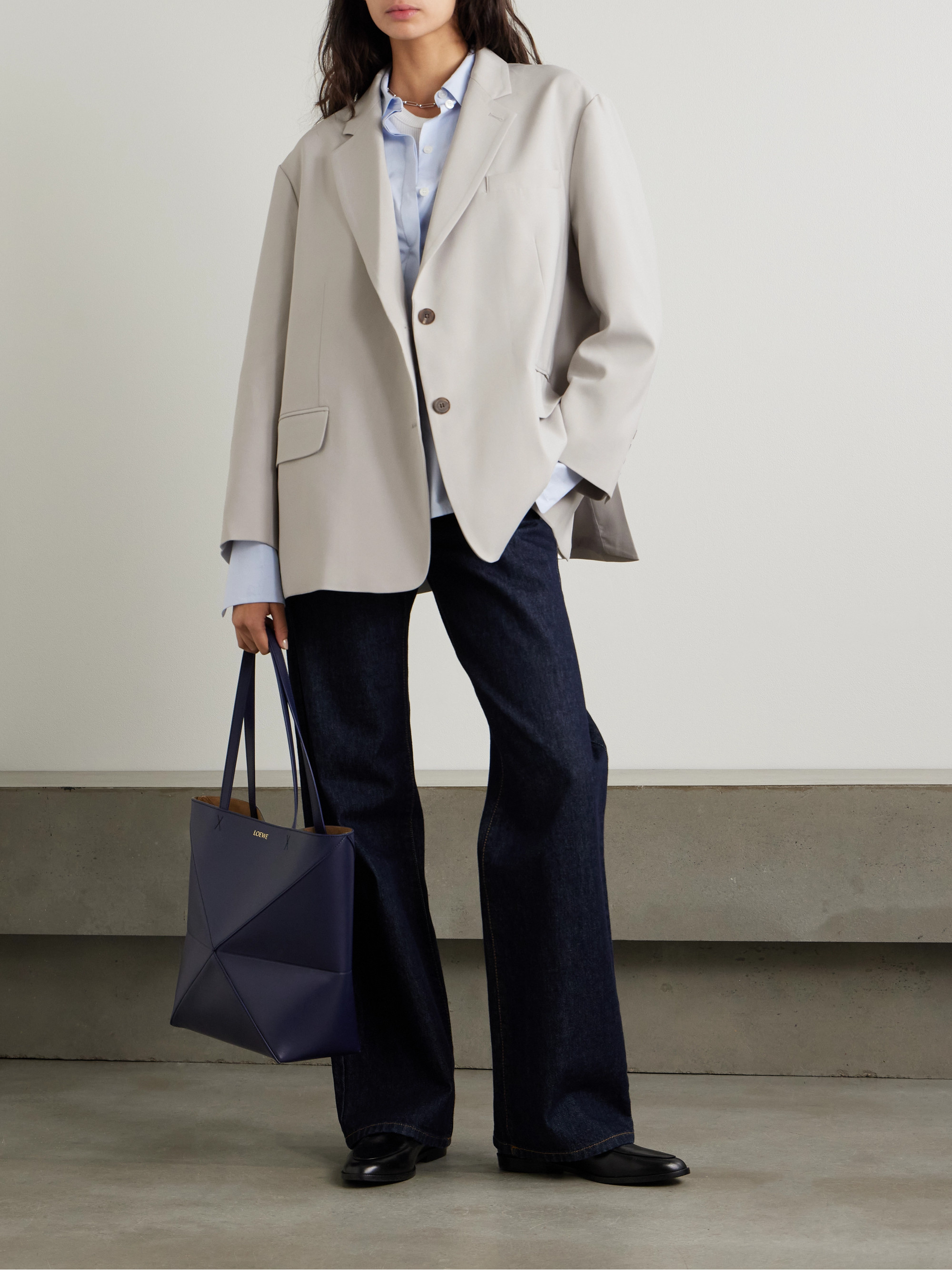 The Frankie Shop Bea oversized cady blazer