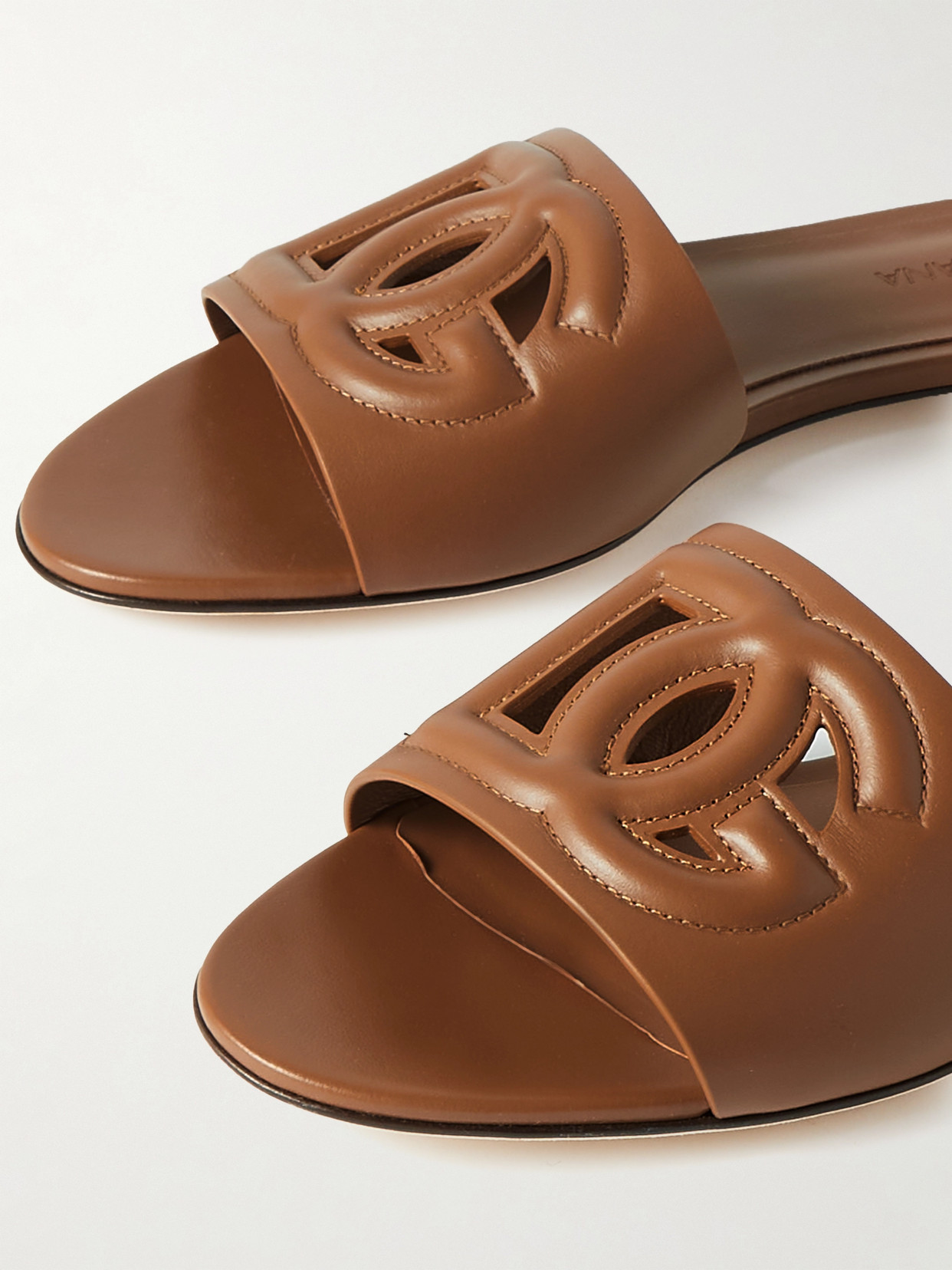 Dolce & Gabbana Handcrafted Leather Sandals With Ankle Strap In Brown