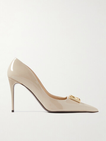 Dolce&Gabbana Formale embellished patent-leather point-toe pumps