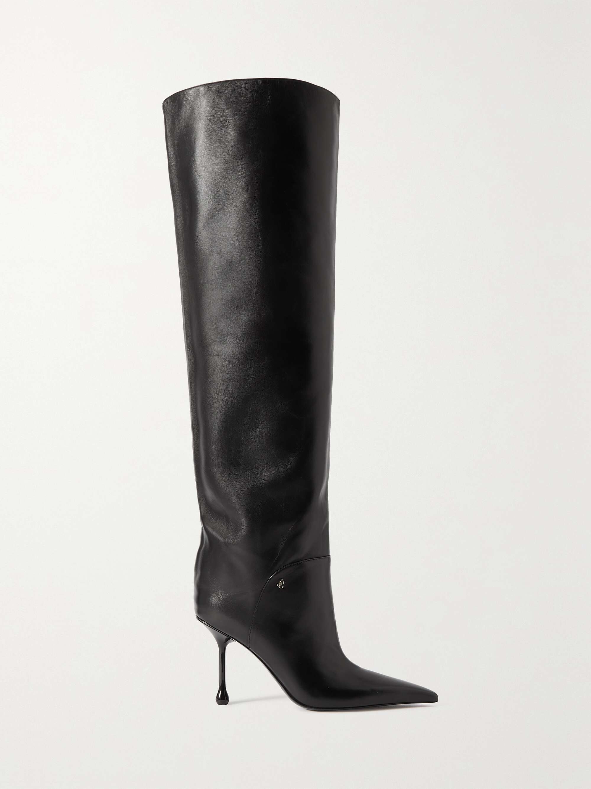 JIMMY CHOO Cycas 95 leather over-the-knee boots | NET-A-PORTER