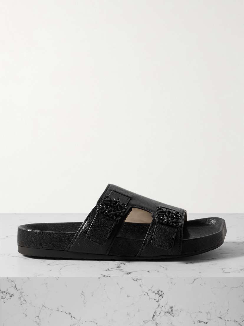 Loewe Ease Embellished Leather Slides