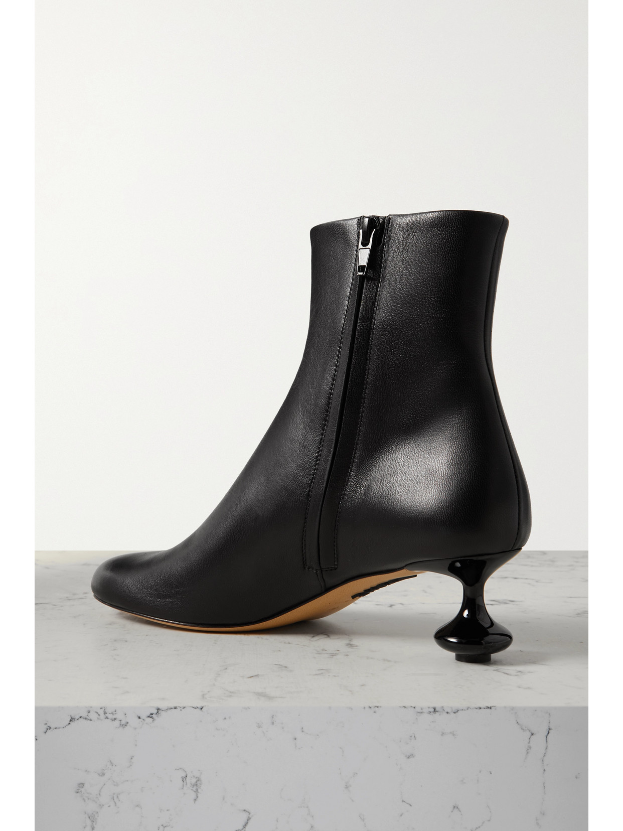 Shop Loewe Toy Leather Ankle Boots In Black