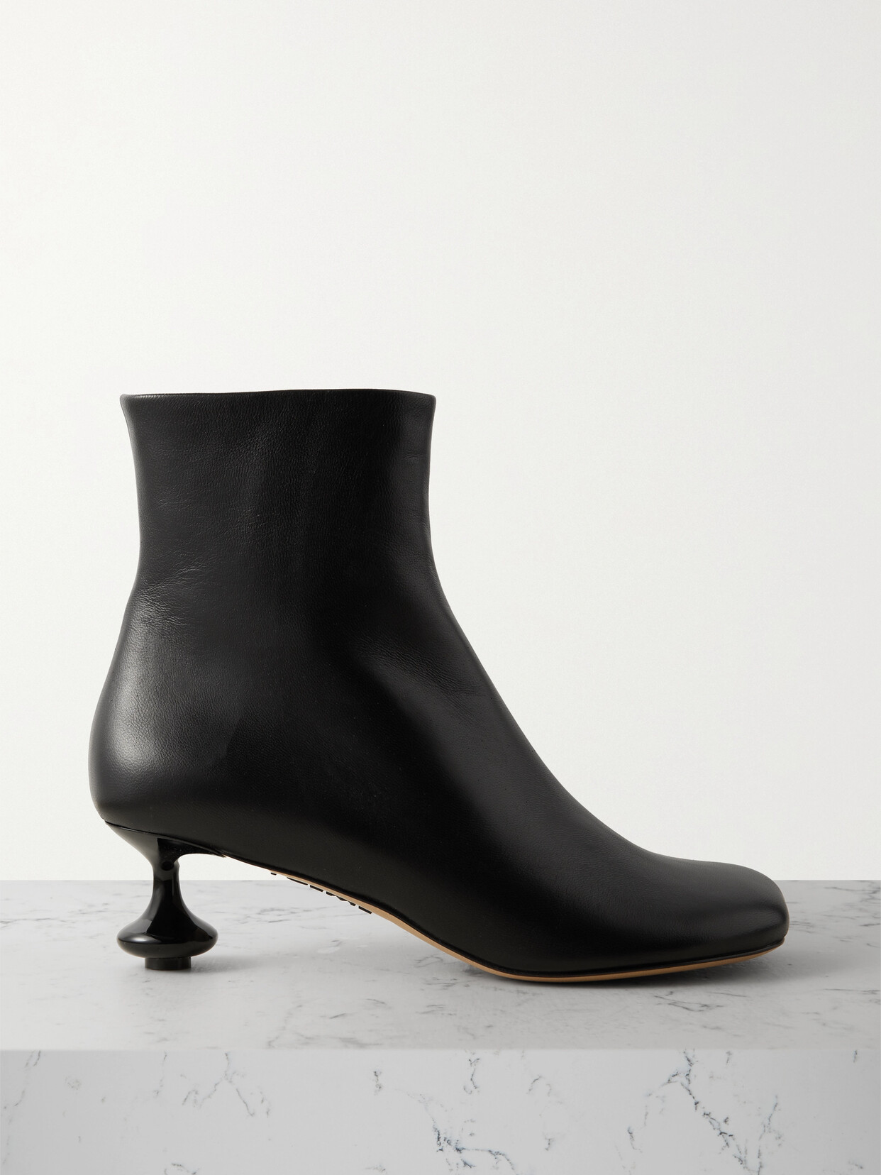 Shop Loewe Toy Leather Ankle Boots In Black