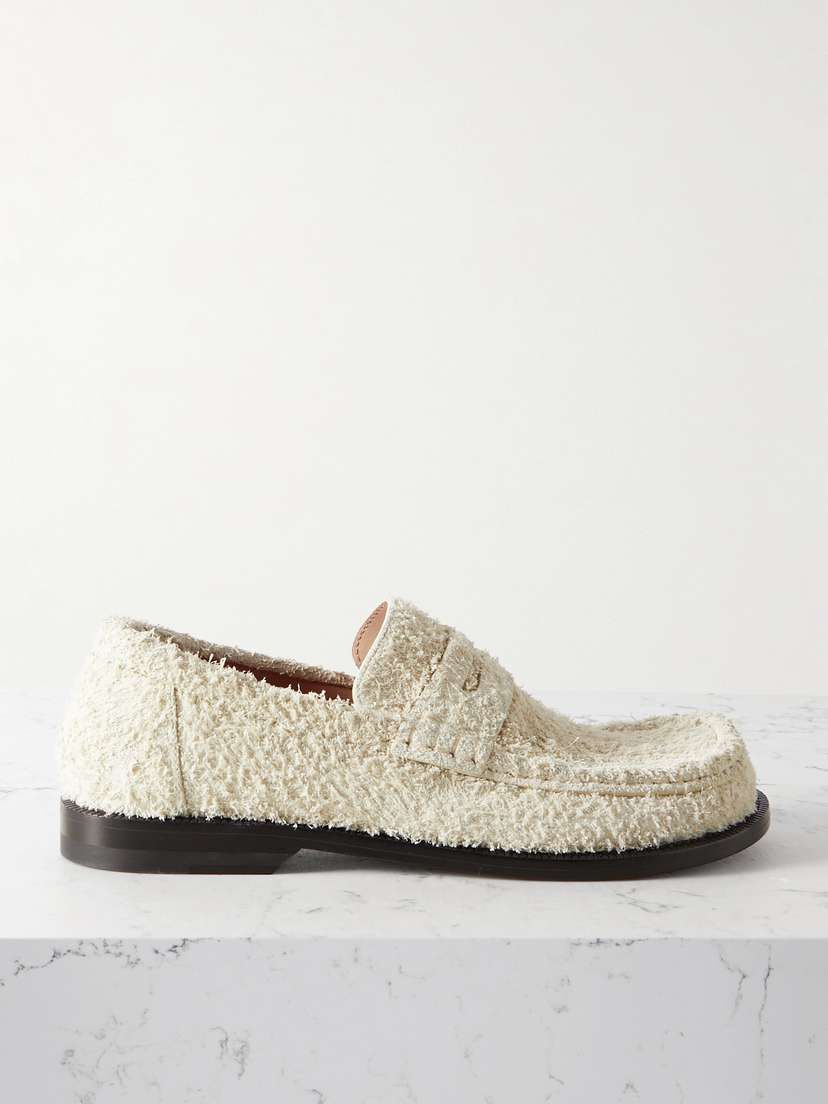 Loewe Campo Brushed Suede Loafers