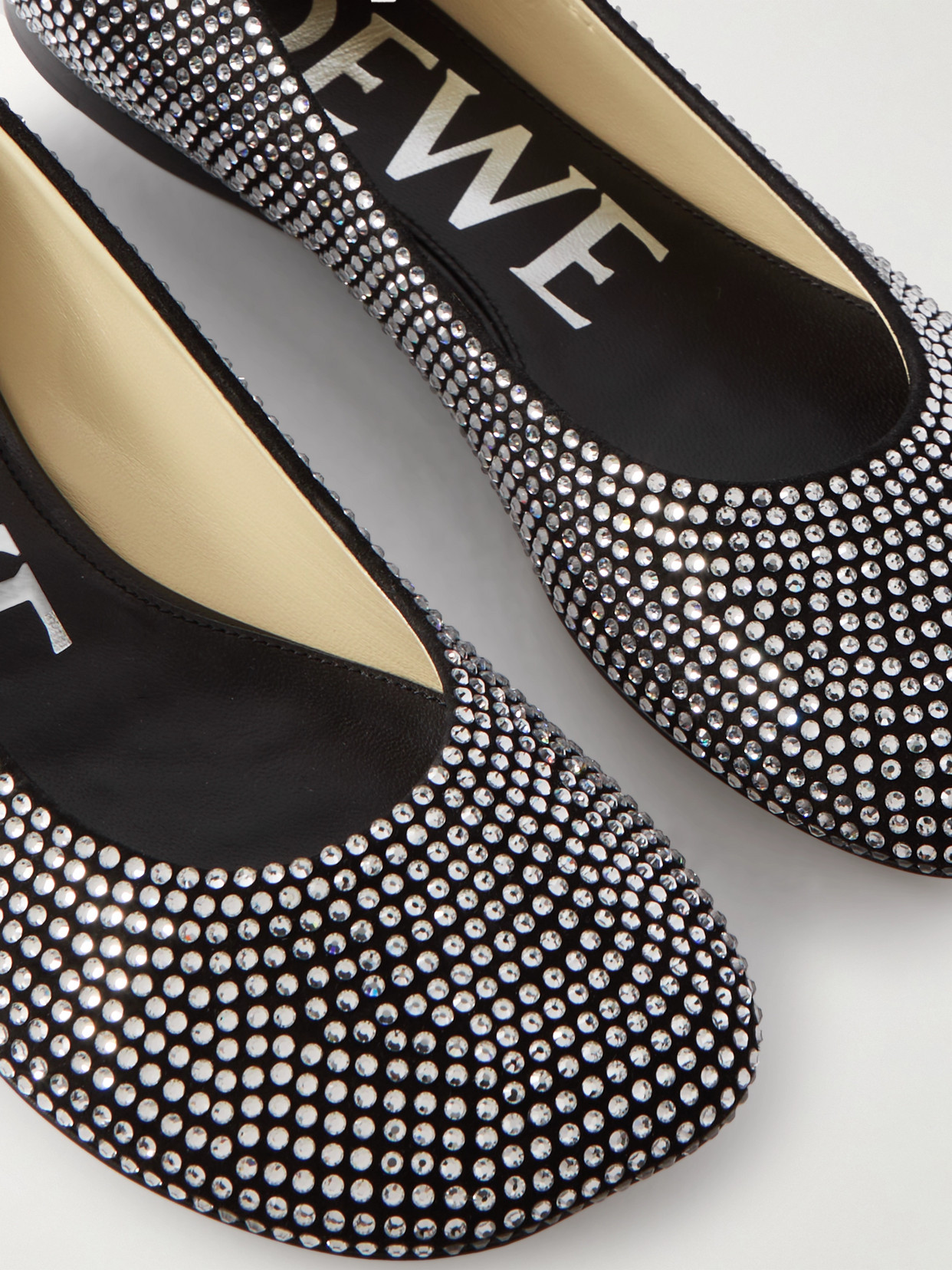 Crystal-Embellished Ballet Flats