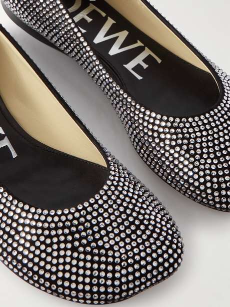 Loewe Black Goatskin Ballet Flats