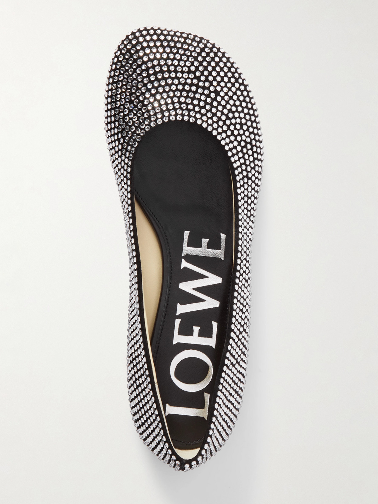 Crystal-Embellished Ballet Flats