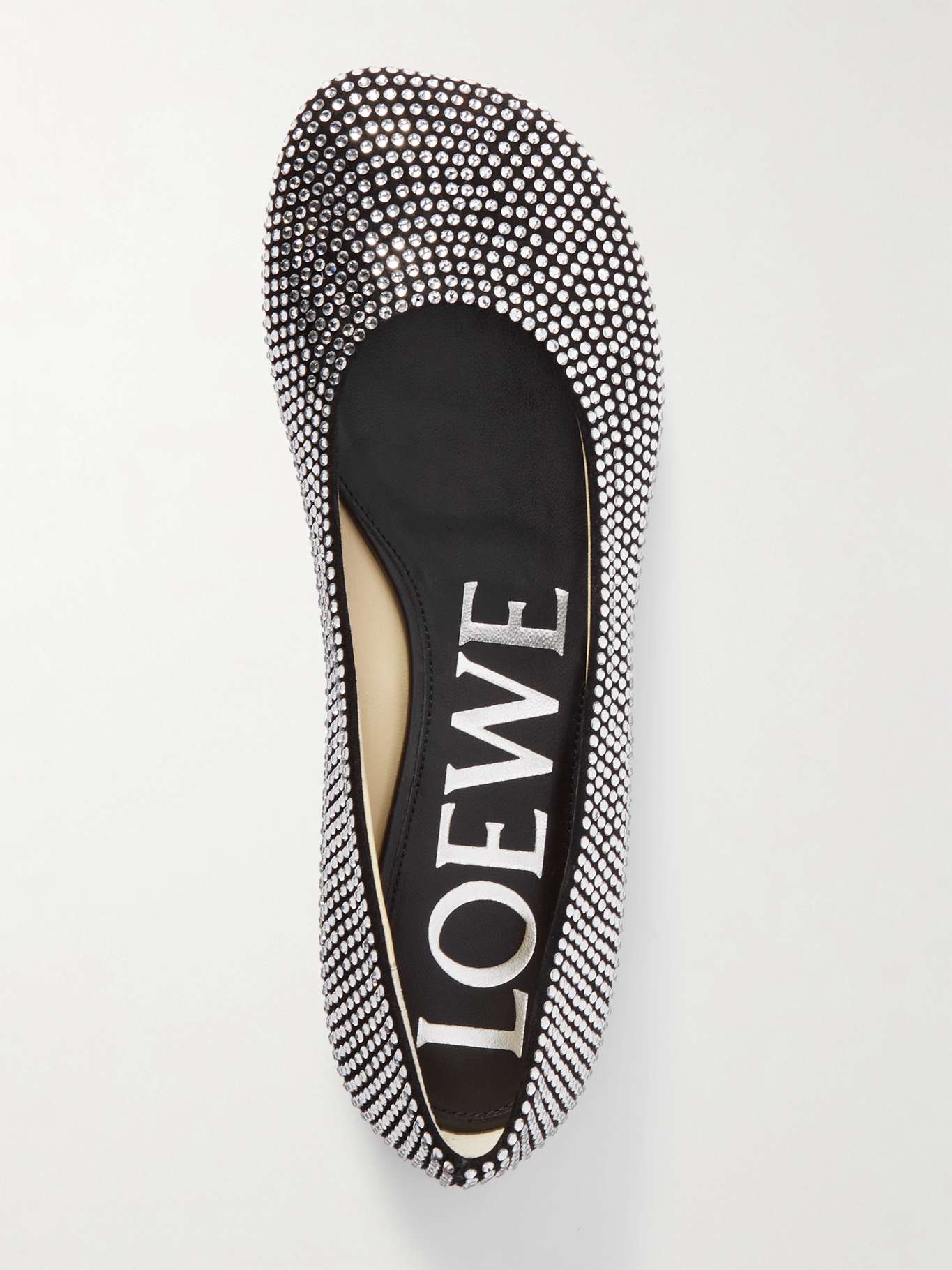 LOEWE 26S BALLET FLATS IN BROWN CARAMEL SHEARLING