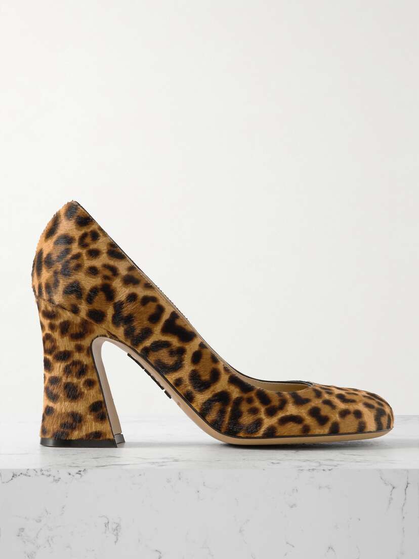 ON Leopard-print Calf Hair Pumps