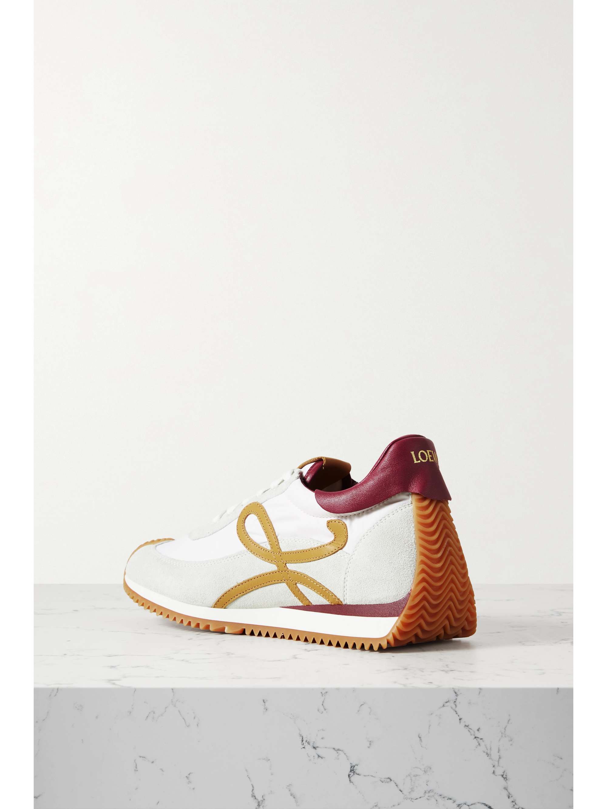 LOEWE Flow logo-appliquéd shell, leather and suede sneakers