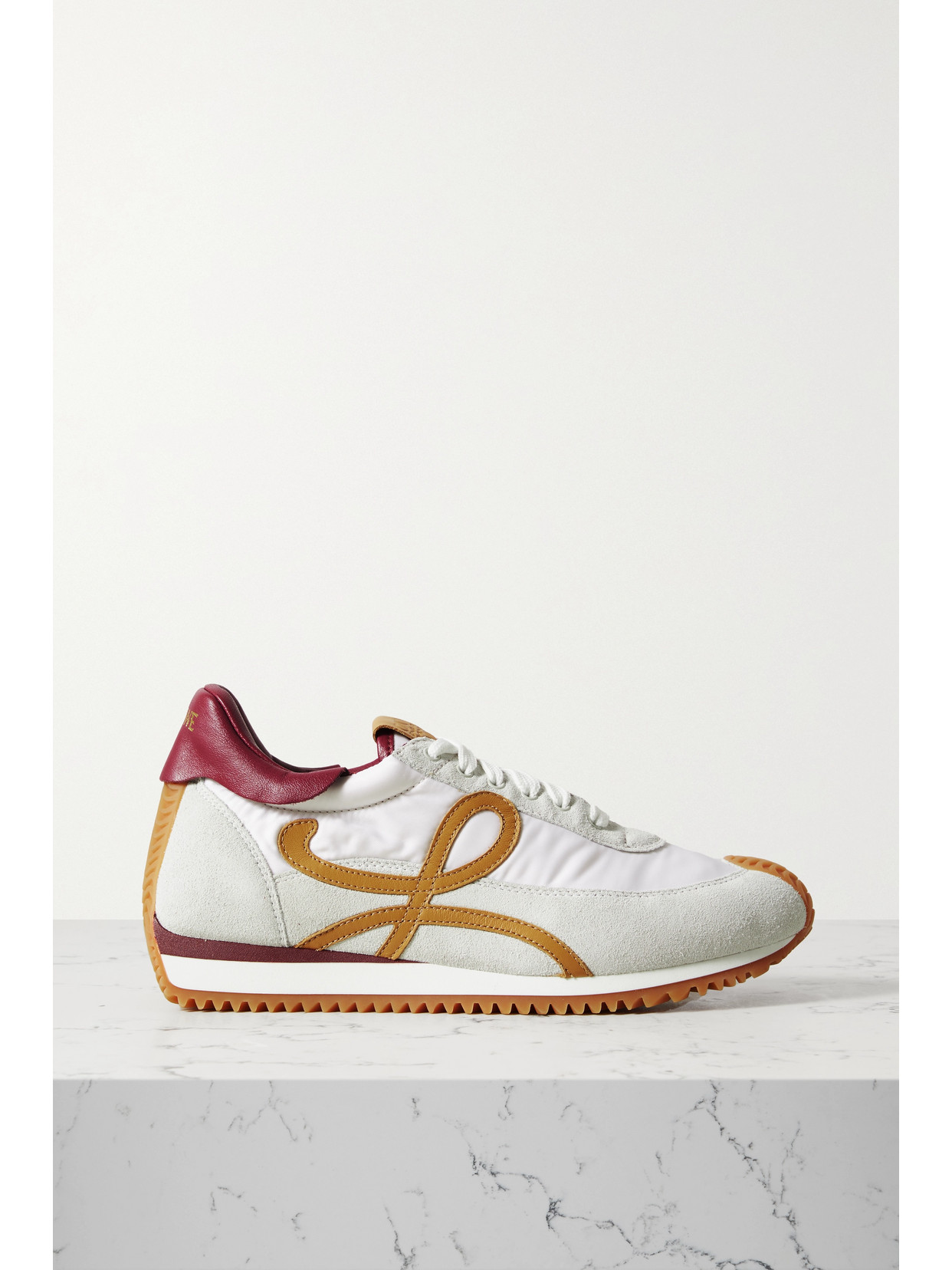 Loewe - Flow Logo-appliquéd Shell, Suede And Leather Sneakers - White