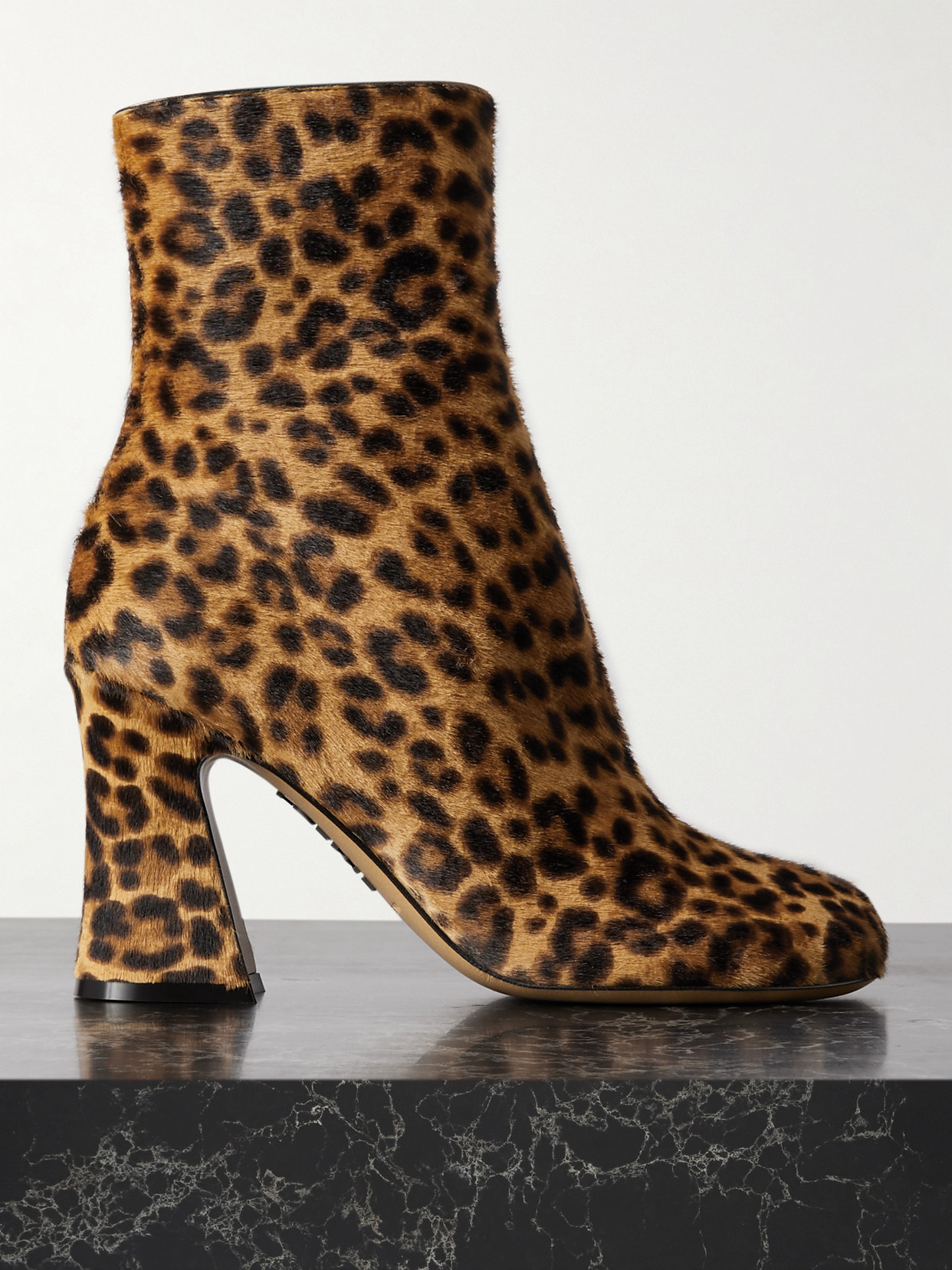 Loewe Leopard-print Calf Hair Ankle Boots In Animal Print