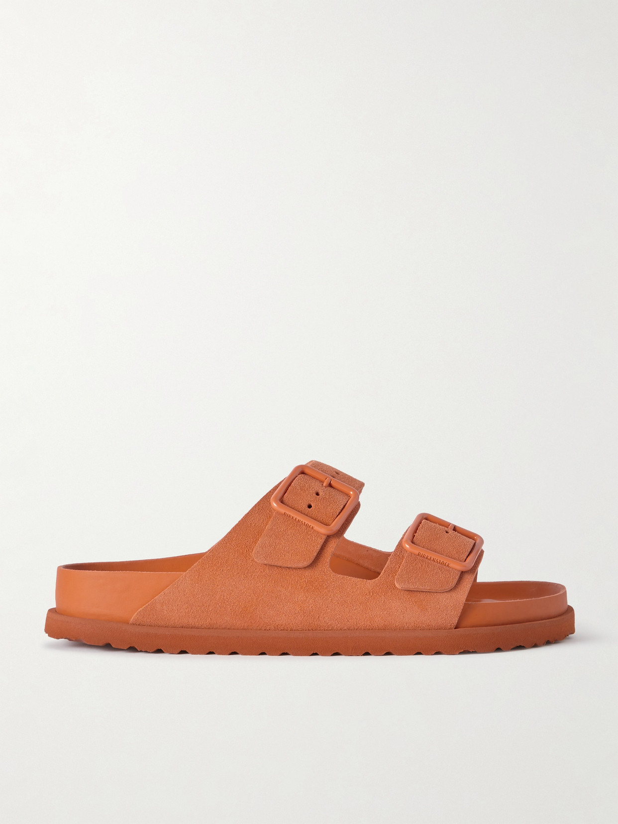 Shop Birkenstock 1774 Arizona Vl Cazador Suede Sandals In Orange