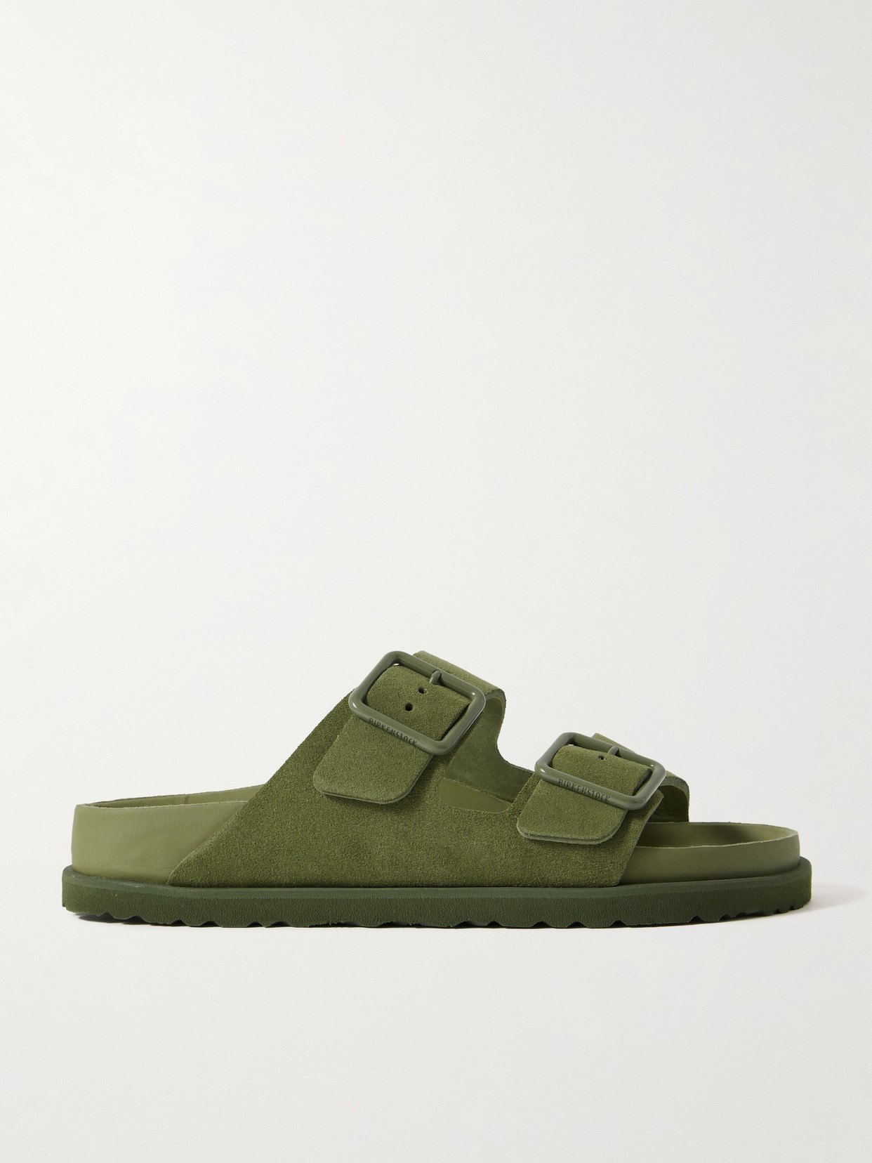 Birkenstock Arizona Vl Cazador Suede Sandals In Green