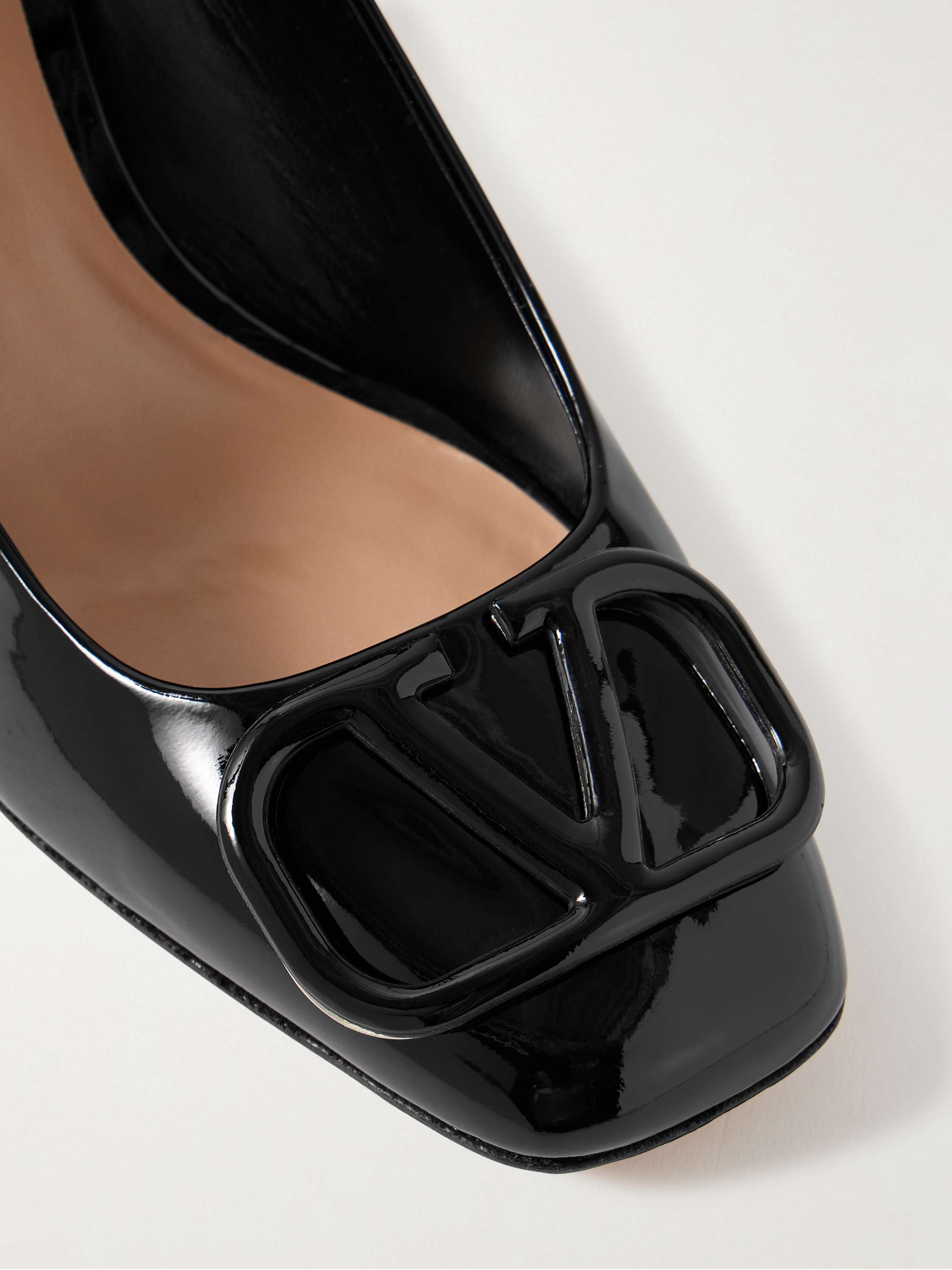 VALENTINO GARAVANI VLOGO embellished patent-leather Mary