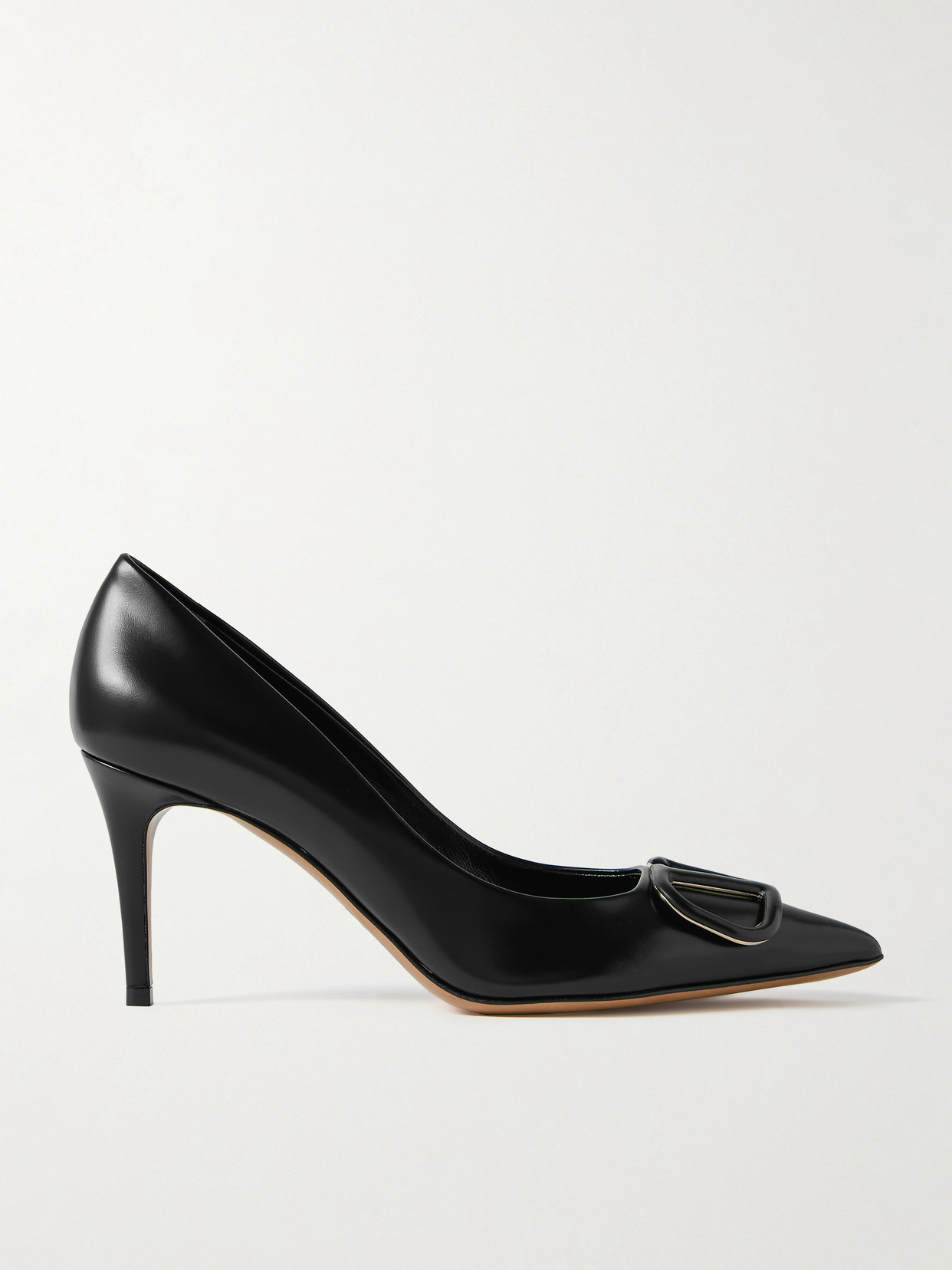 Valentino Garavani Vlogo 80 Embellished Leather Pumps - Black