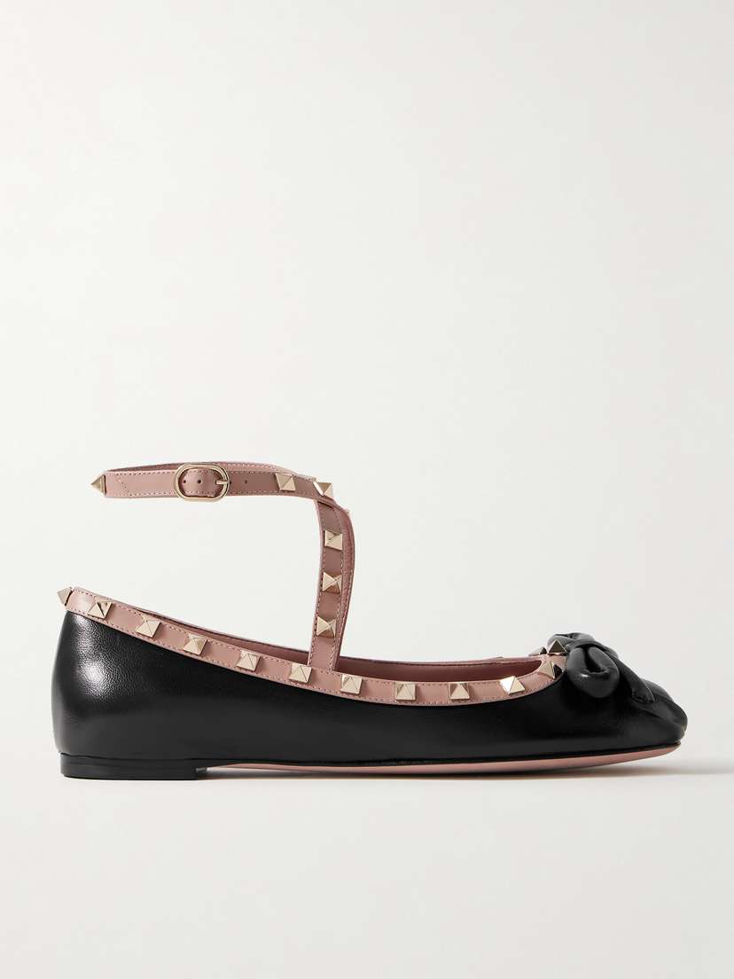 Valentino Garavani Rockstud Leather Ballet Flats
