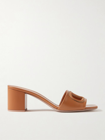 Valentino Garavani VLOGO 60 cutout leather mules